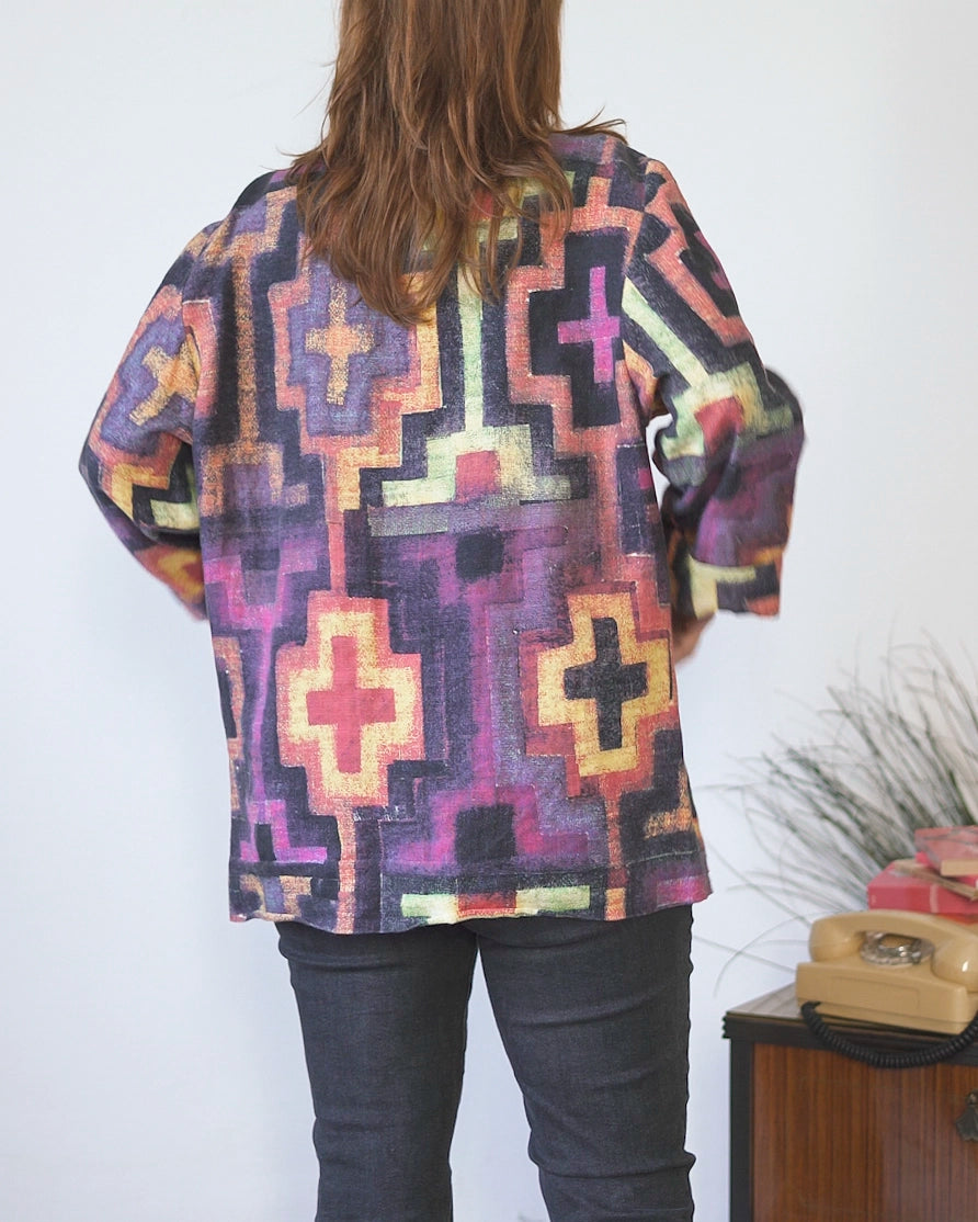 Blazer primaverile donna colorato | Giacca leggera oversize vintage