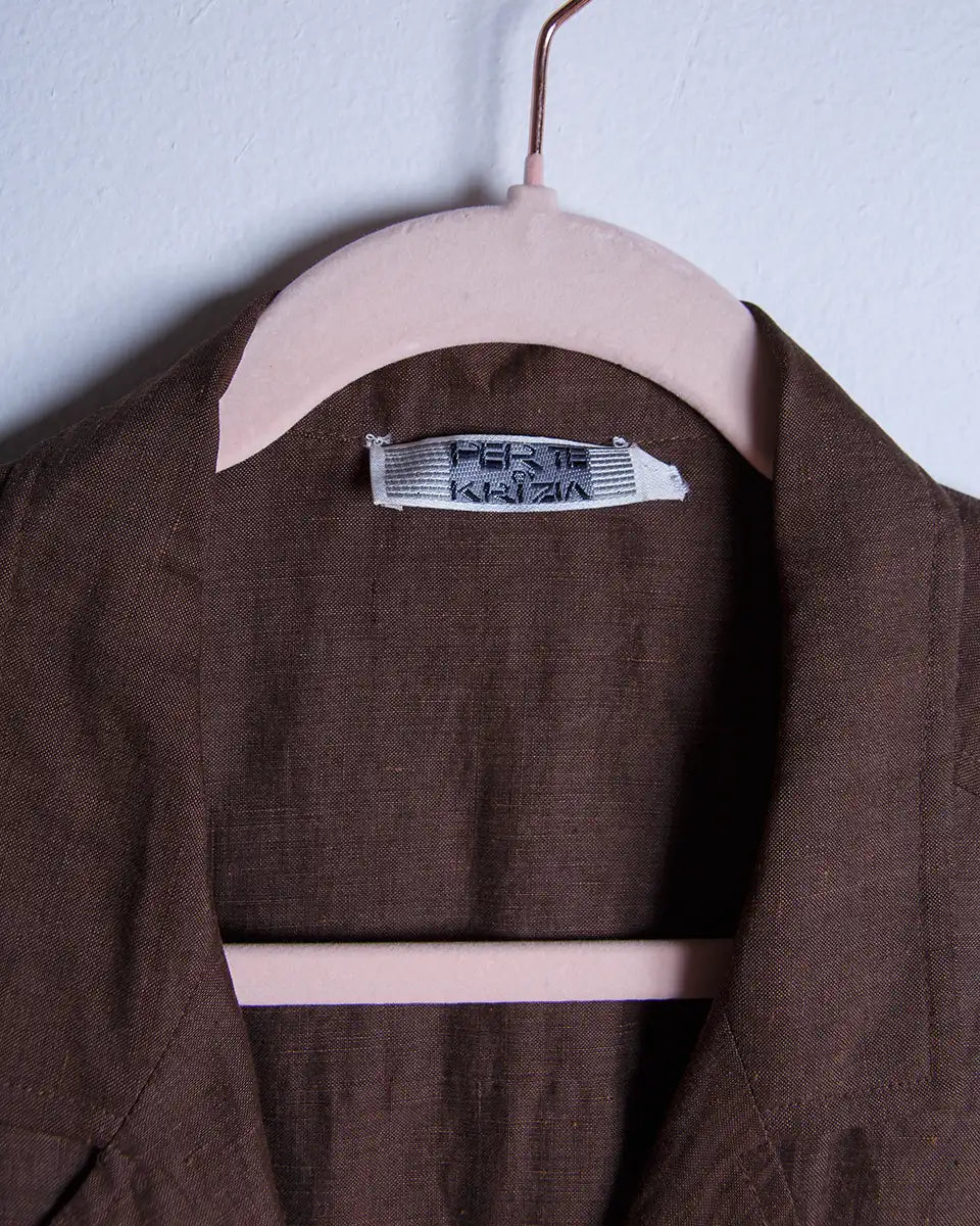 Camiciona_vintage_Marrone_Oversize_ETICHETTA