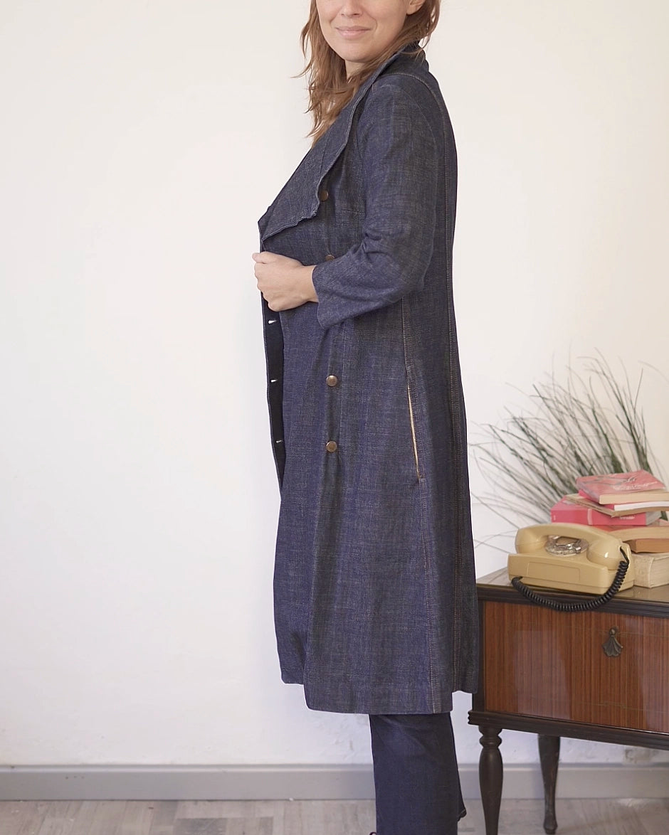 Cappottino denim donna robe-manteau Patty Shelabarger S