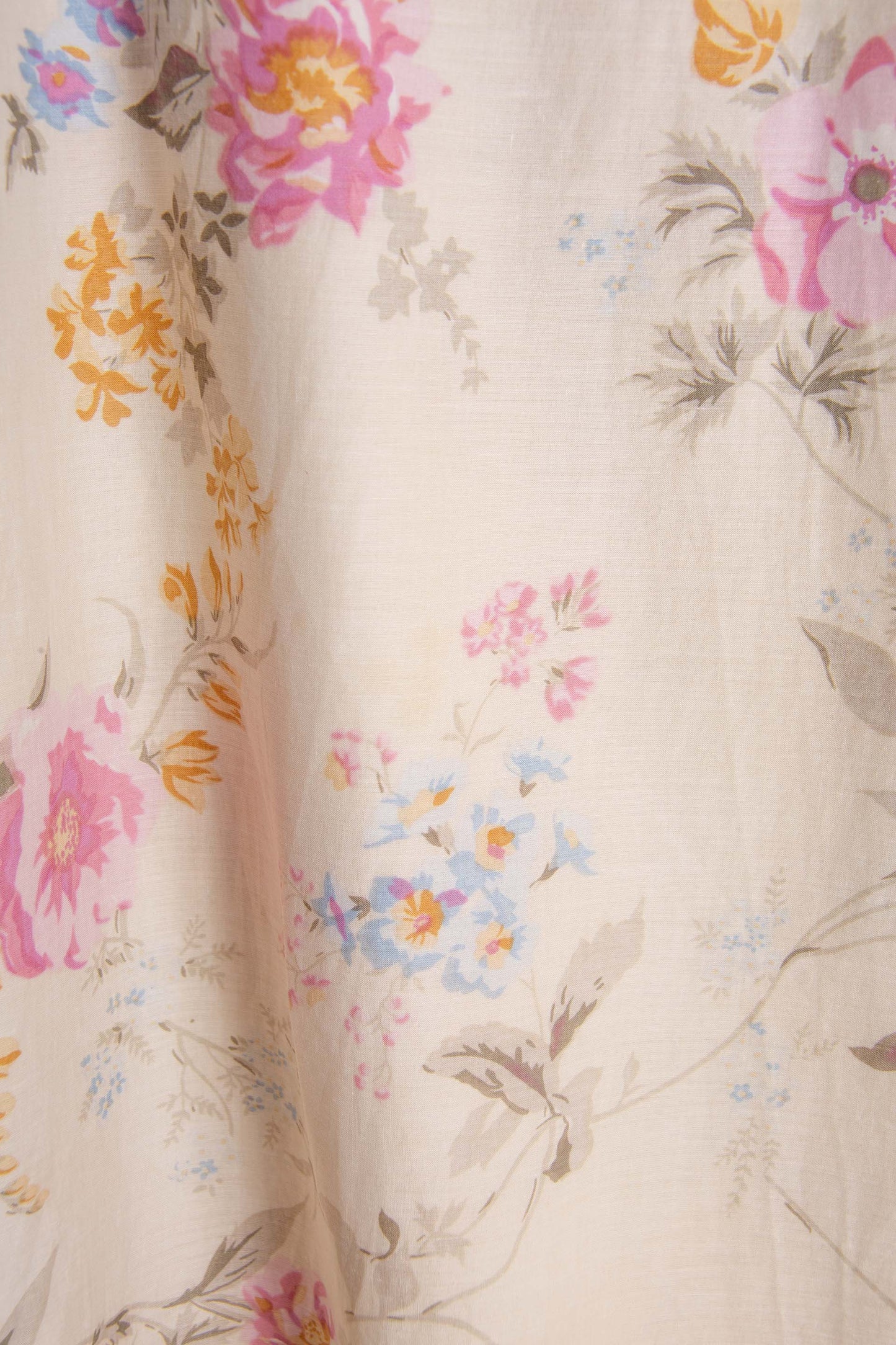 Gonna lunga vintage floreale – Cotone misto, fantasia rosa | Rivesty Vintage