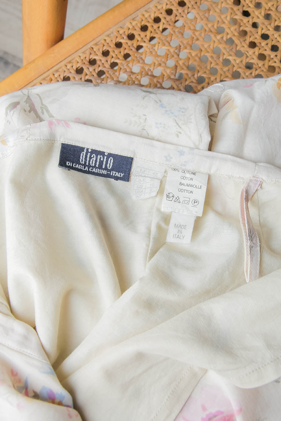 Gonna lunga vintage floreale – Cotone misto, fantasia rosa | Rivesty Vintage