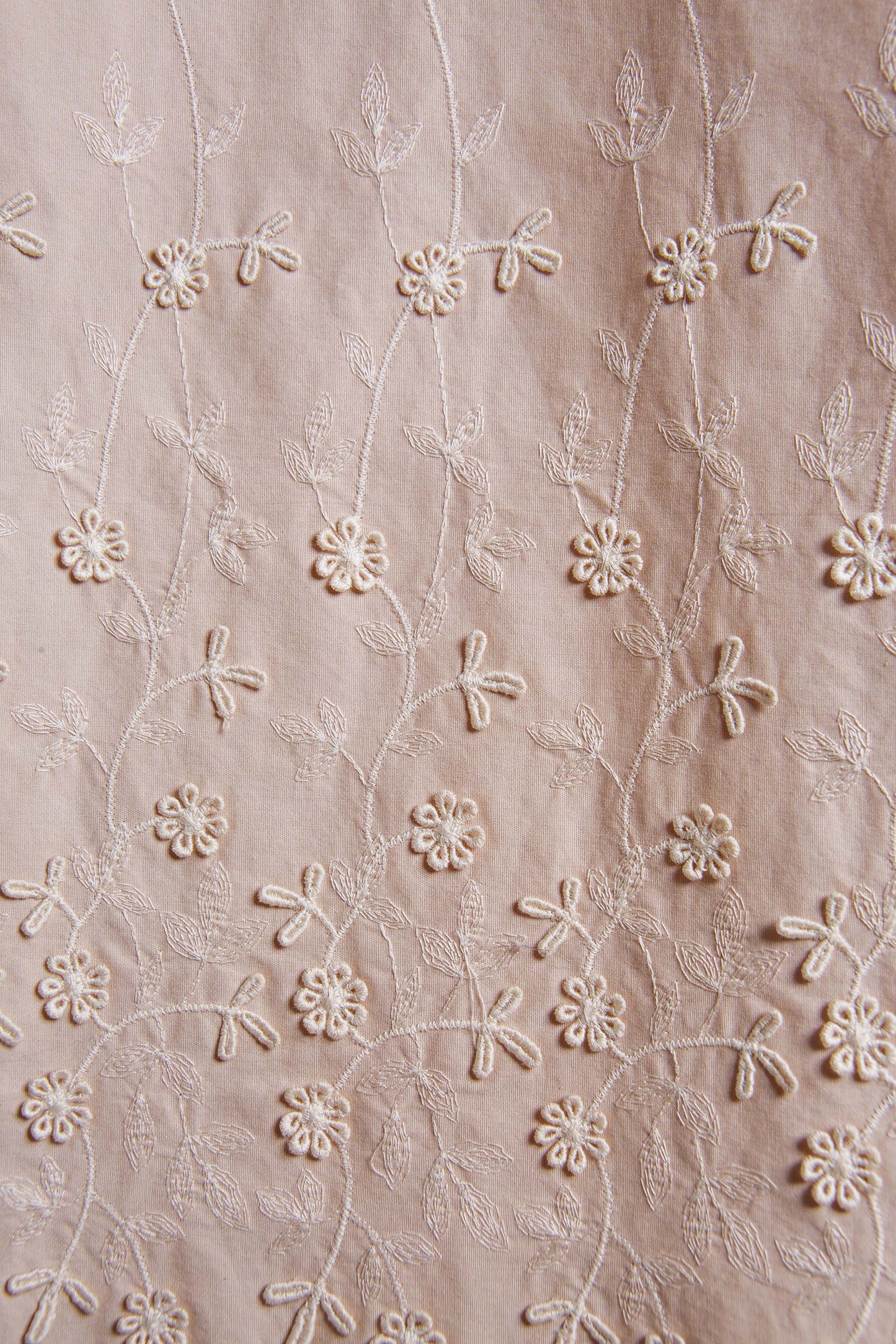 Gonna vintage beige con fiorellini ricamati – Taglia media | Rivesty Vintage