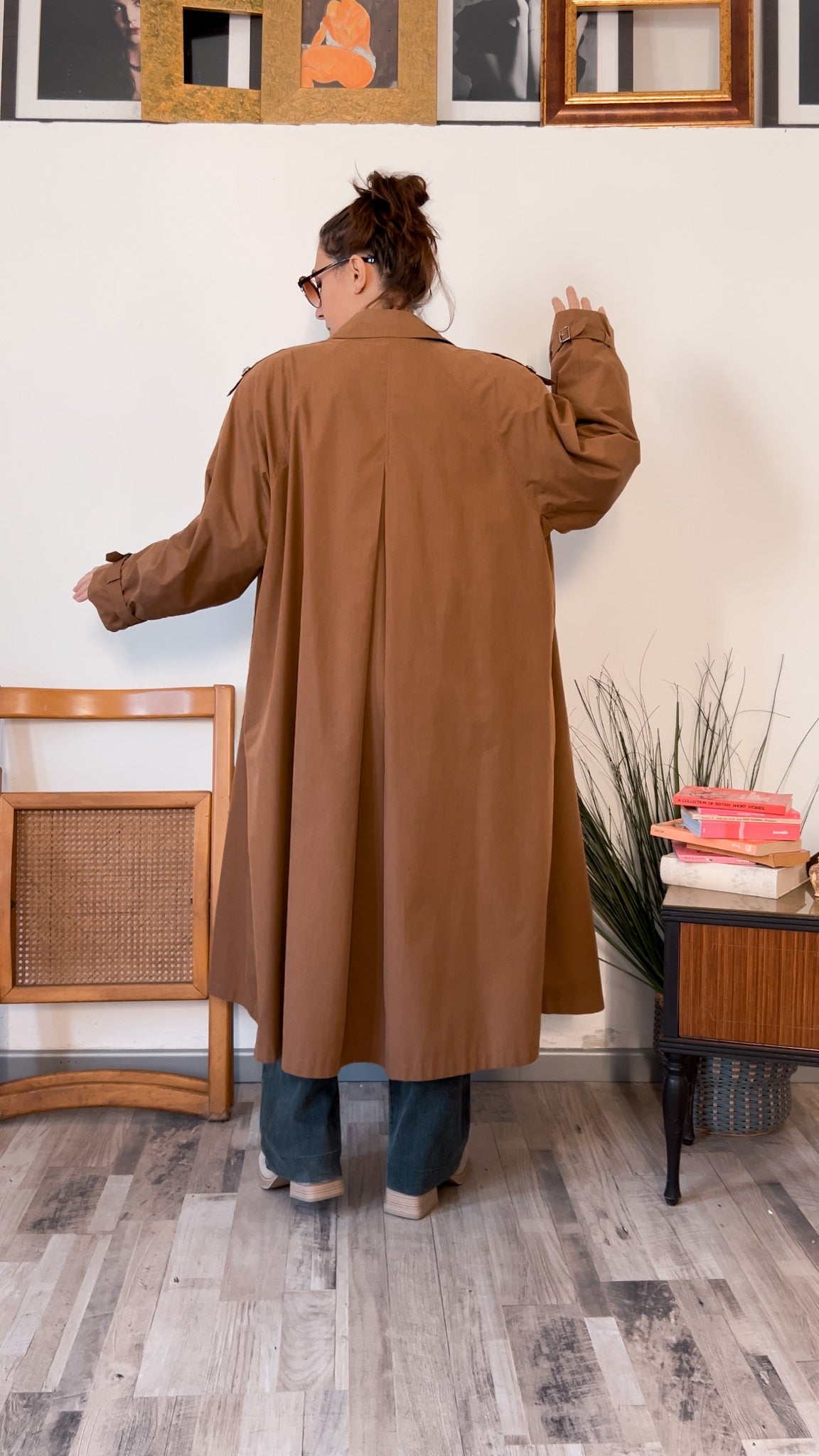 Trench da donna vintage color cammello Allegri - Rivesty Vintage