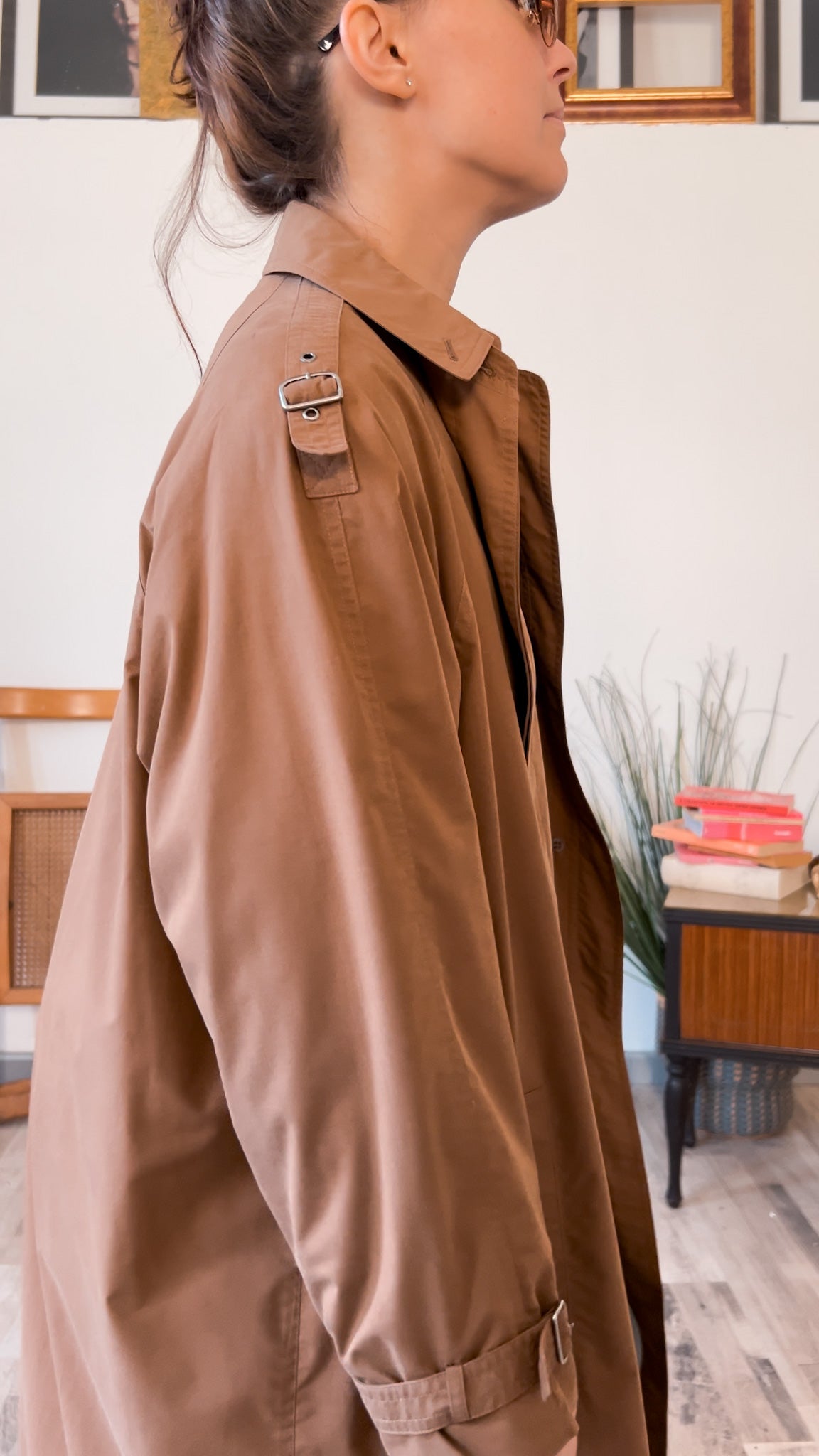 Trench da donna vintage color cammello Allegri - Rivesty Vintage