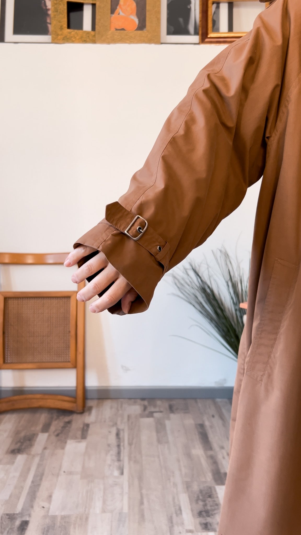 Trench da donna vintage color cammello Allegri - Rivesty Vintage