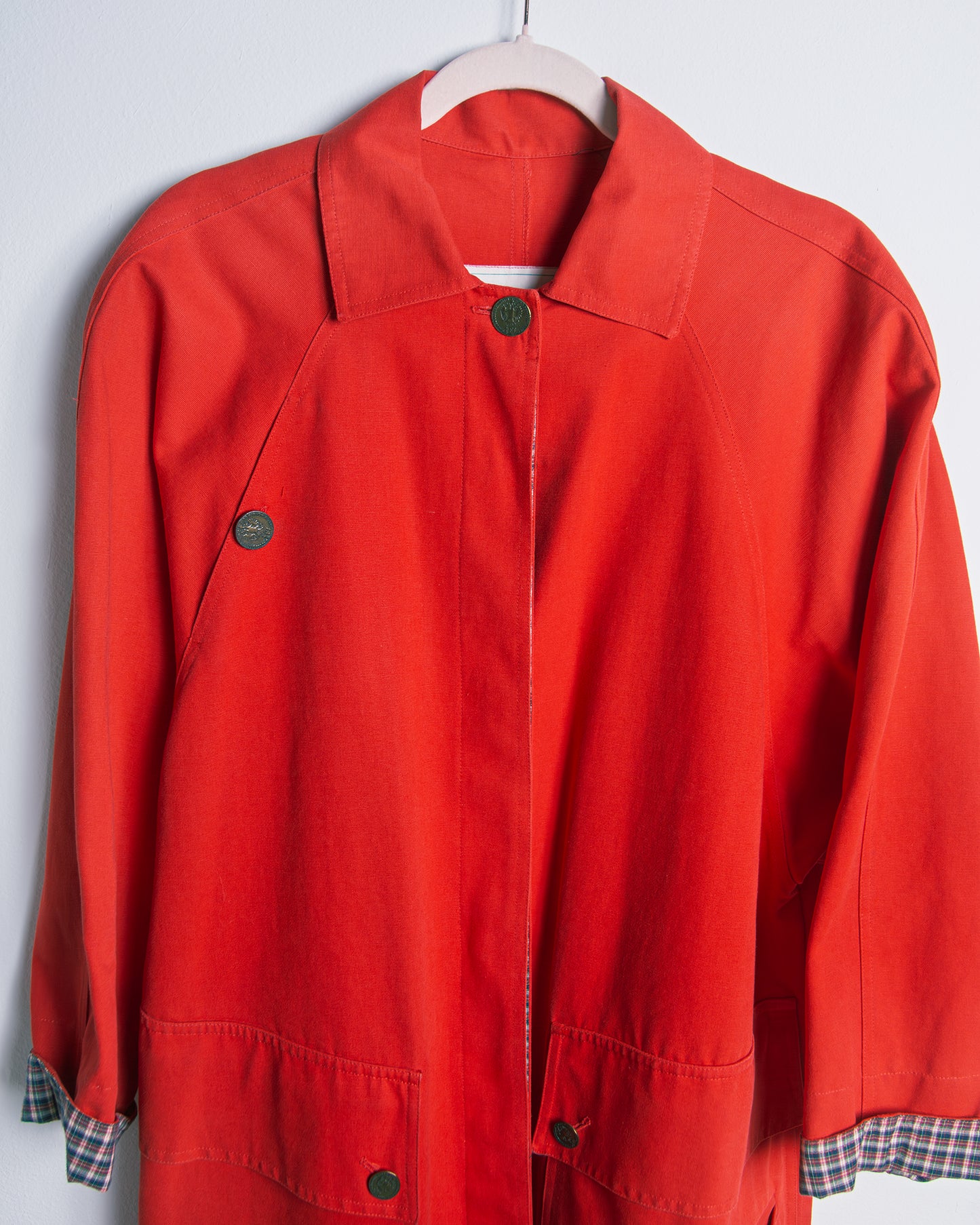 Trench rosso donna cotone taglia 42 – Made in Italy