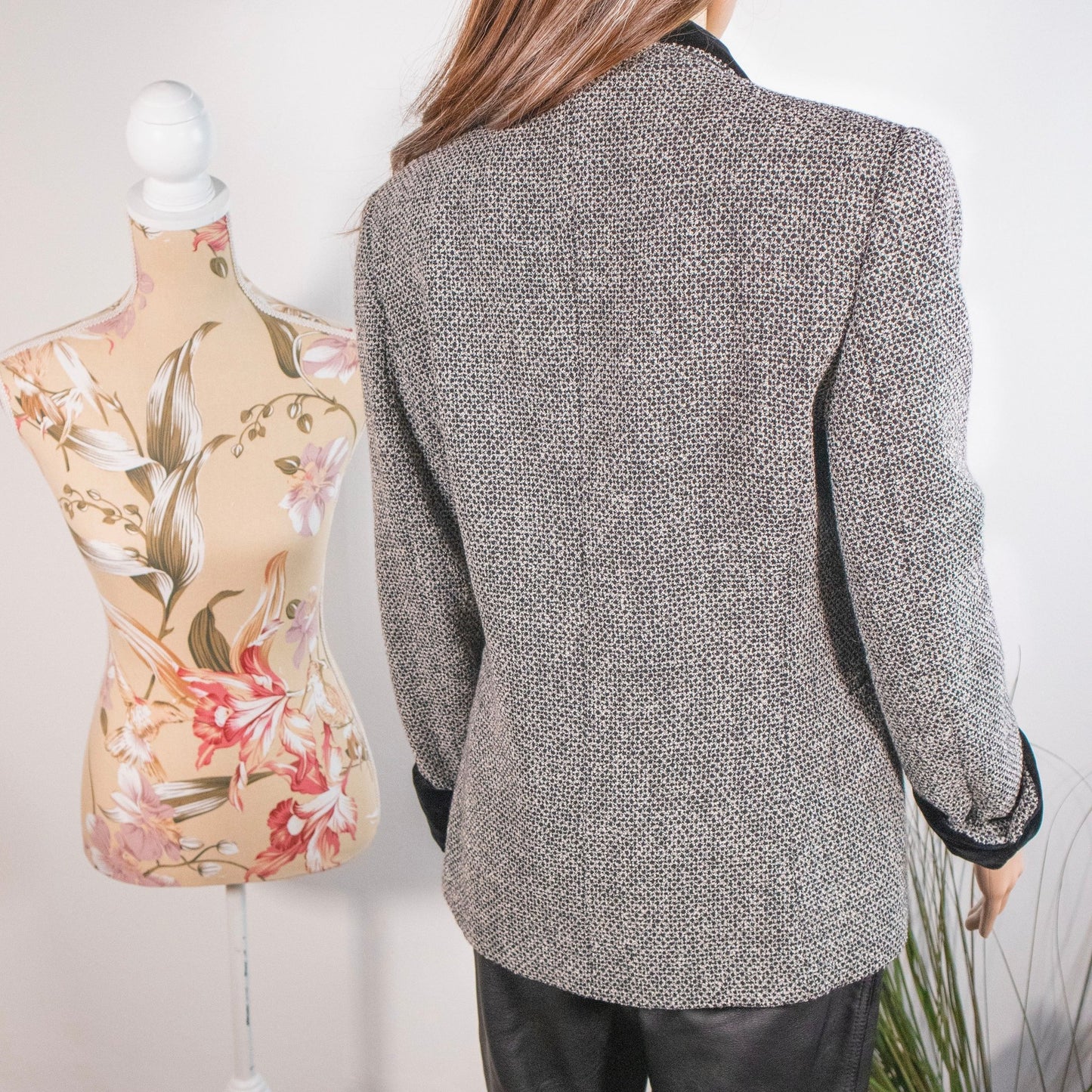 Blazer vintage MissTwidd bouclé e velluto - abbigliamento vintage Rivesty