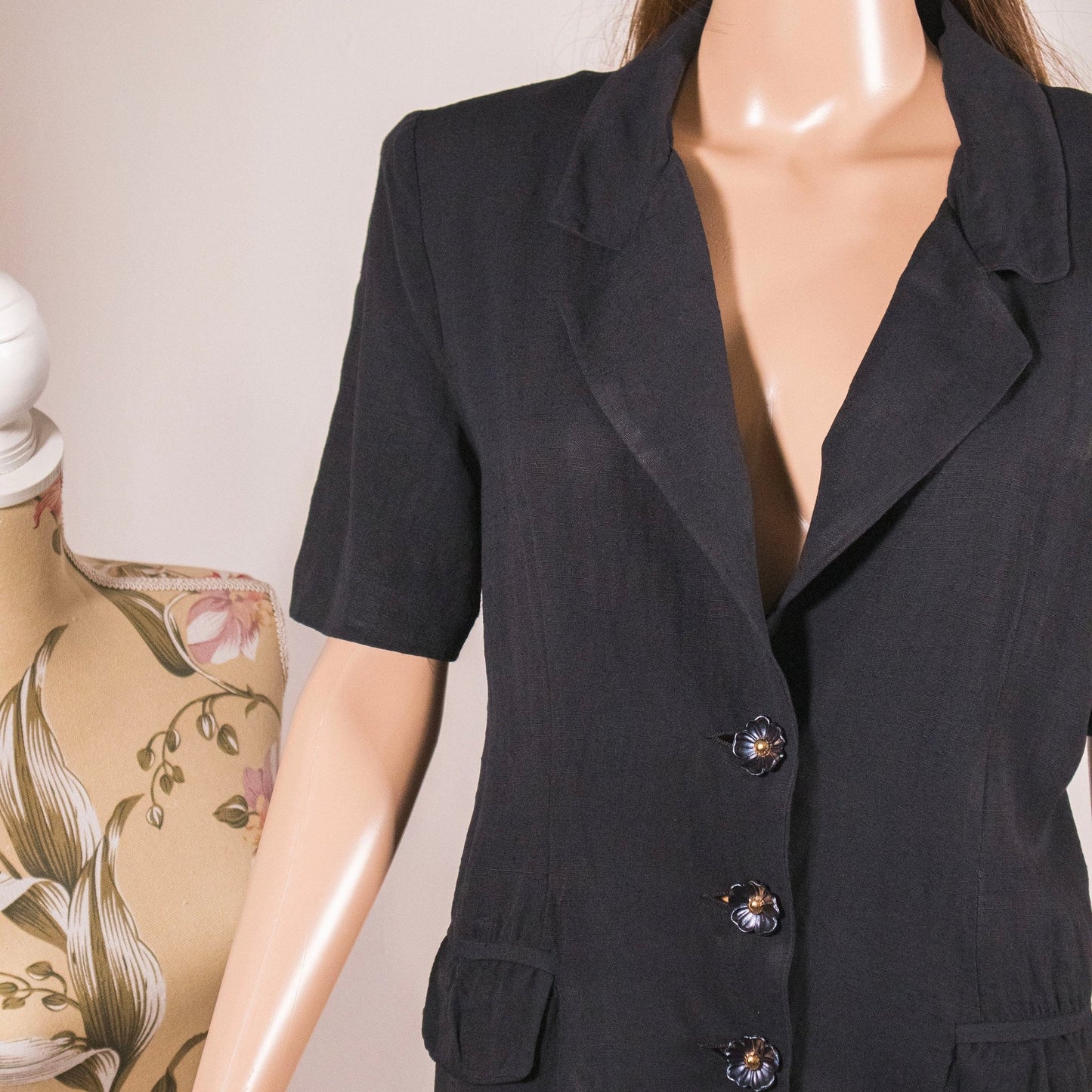 Blazer vintage nero - abbigliamento vintage Rivesty