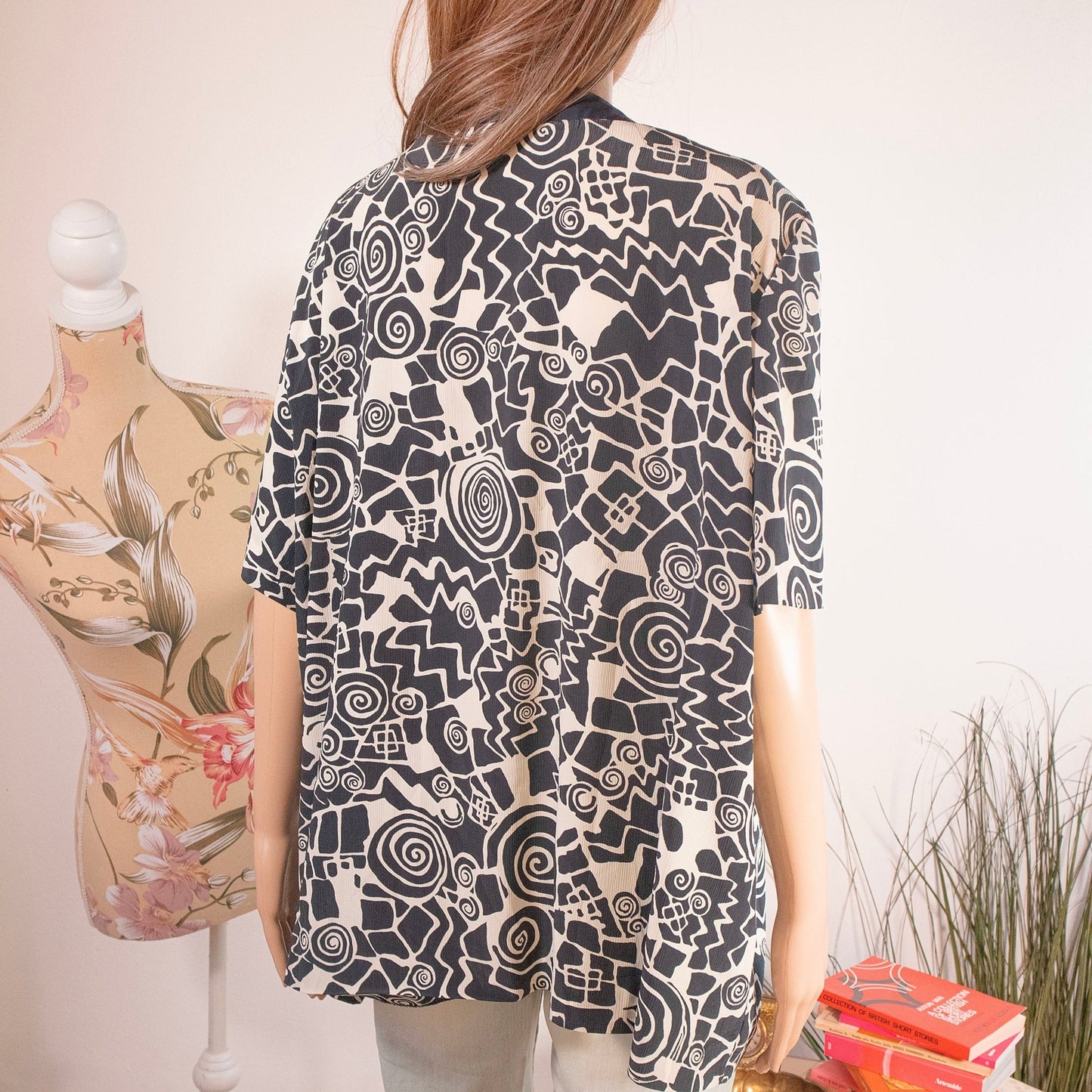 Blusa vintage classica trama geometrica - abbigliamento vintage Rivesty