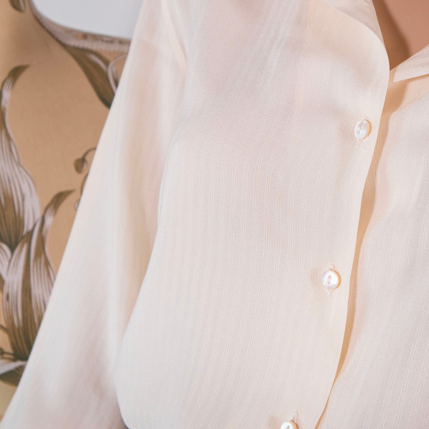 Camicia in seta bianca - abbigliamento vintage Rivesty