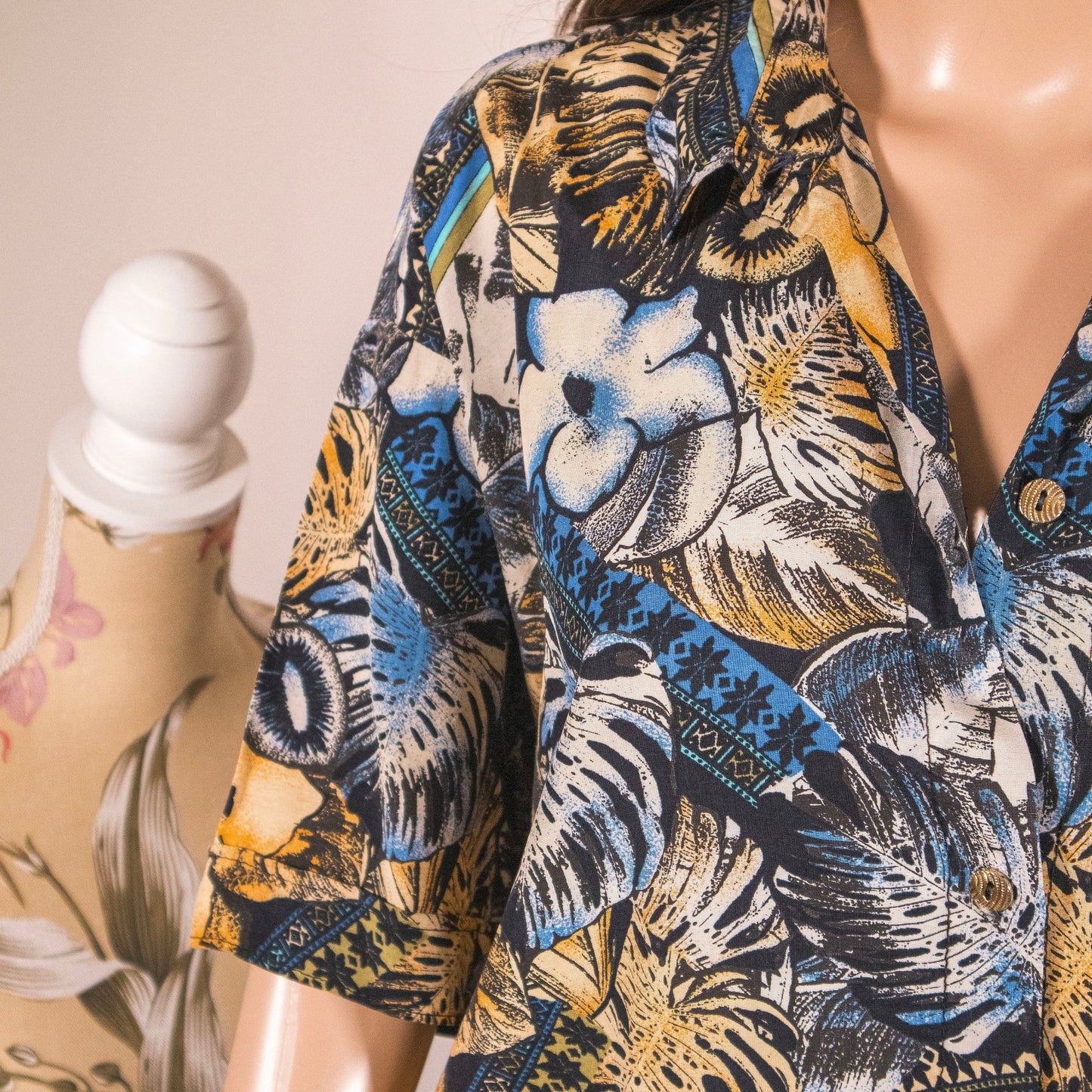 Camicia vintage ‘80/90 fantasia floreale - abbigliamento vintage Rivesty