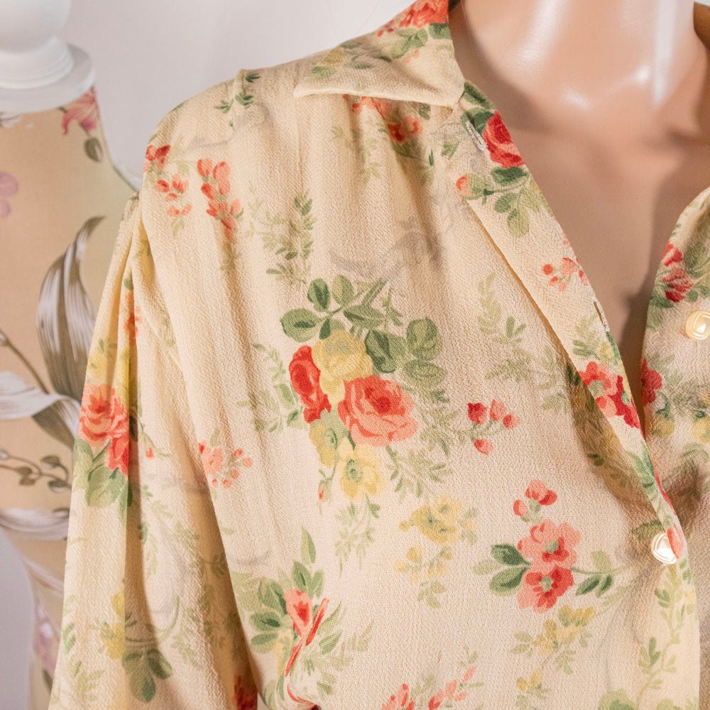Camicia vintage a fiori - abbigliamento vintage Rivesty