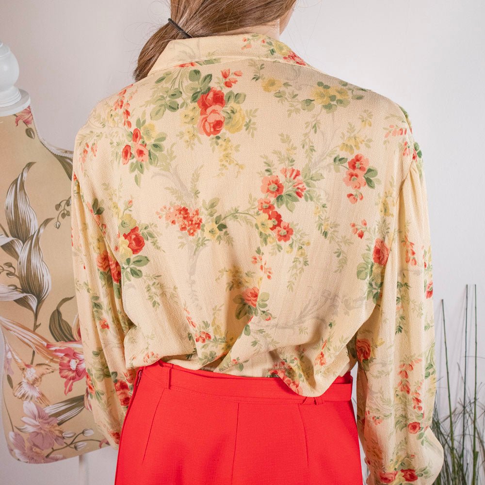Camicia vintage a fiori - abbigliamento vintage Rivesty
