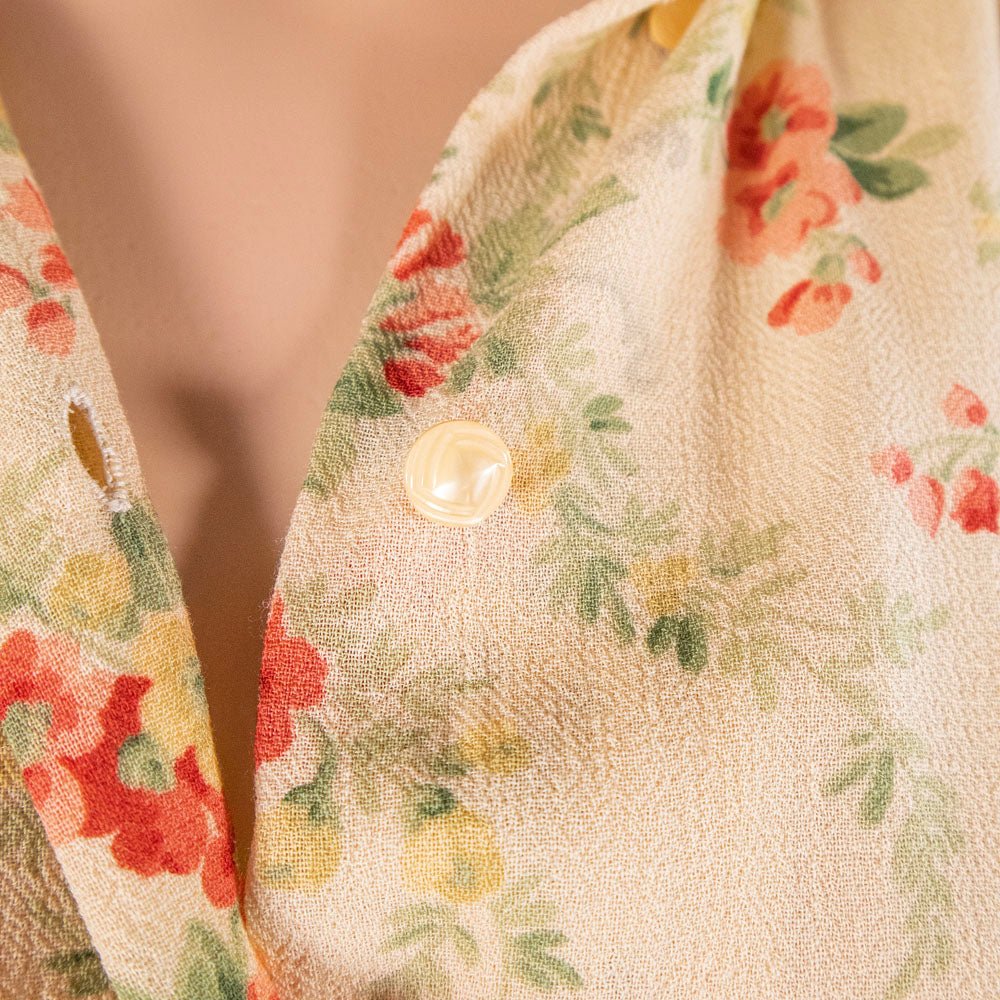 Camicia vintage a fiori - abbigliamento vintage Rivesty