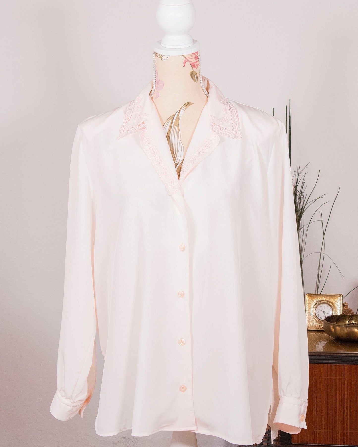 Camicia vintage anni ‘60 - 70’ rosa cipria - abbigliamento vintage Rivesty