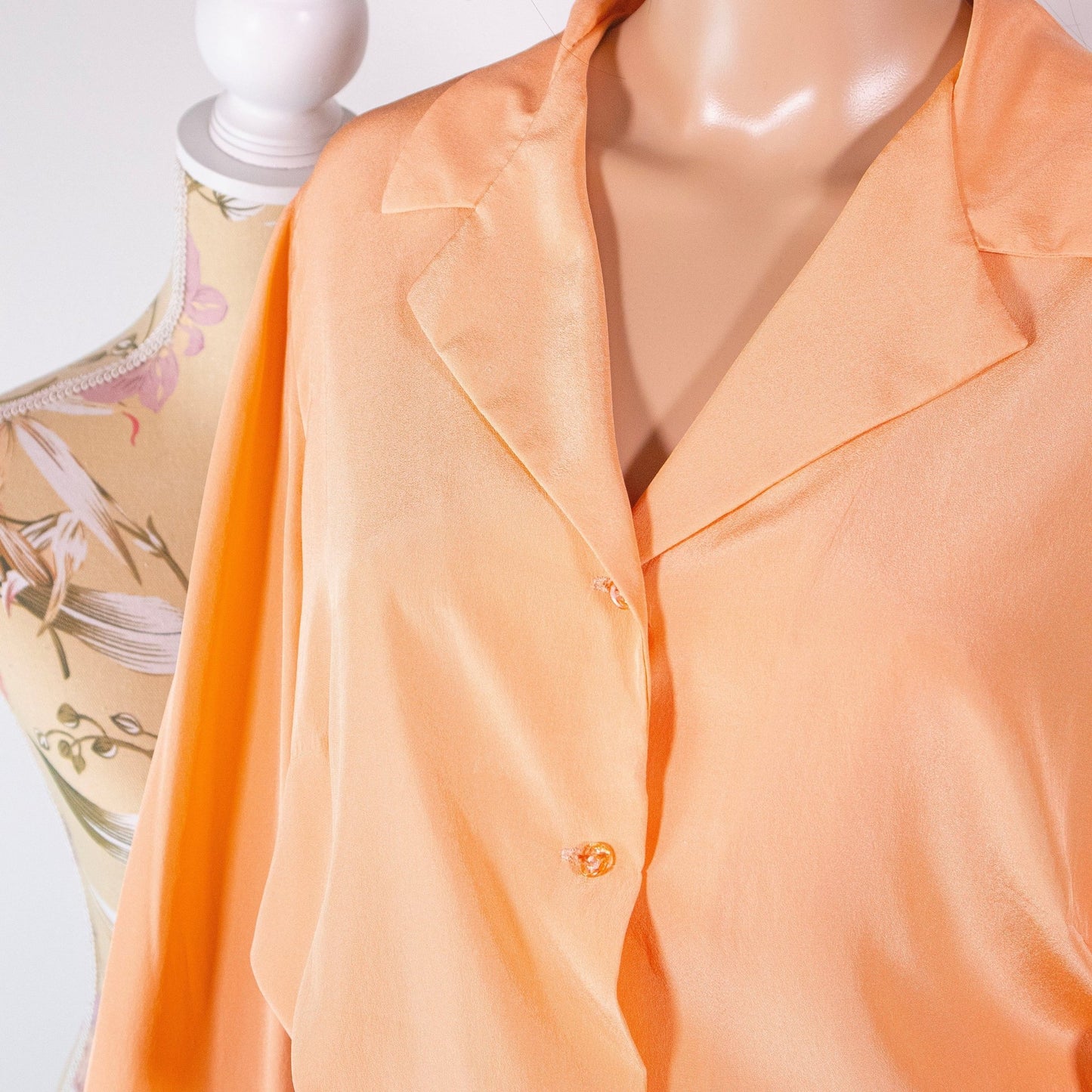 Camicia vintage sartoriale color salmone - abbigliamento vintage Rivesty