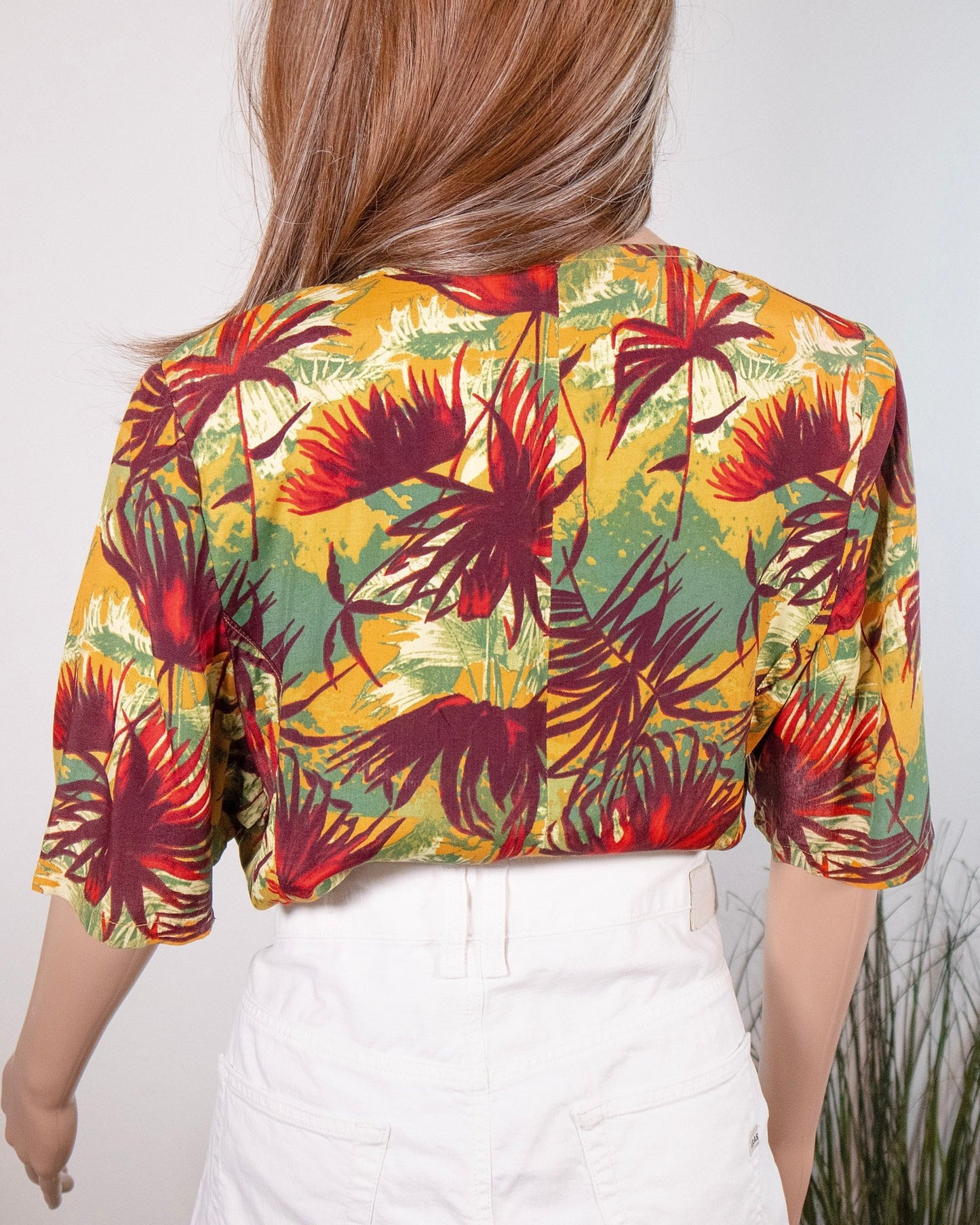 Camicia vintage stile anni '80 palme - abbigliamento vintage Rivesty