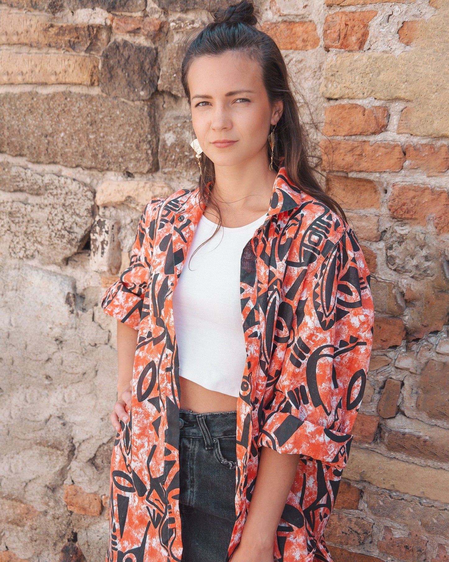 Camiciona oversize anni ‘80 - abbigliamento vintage Rivesty