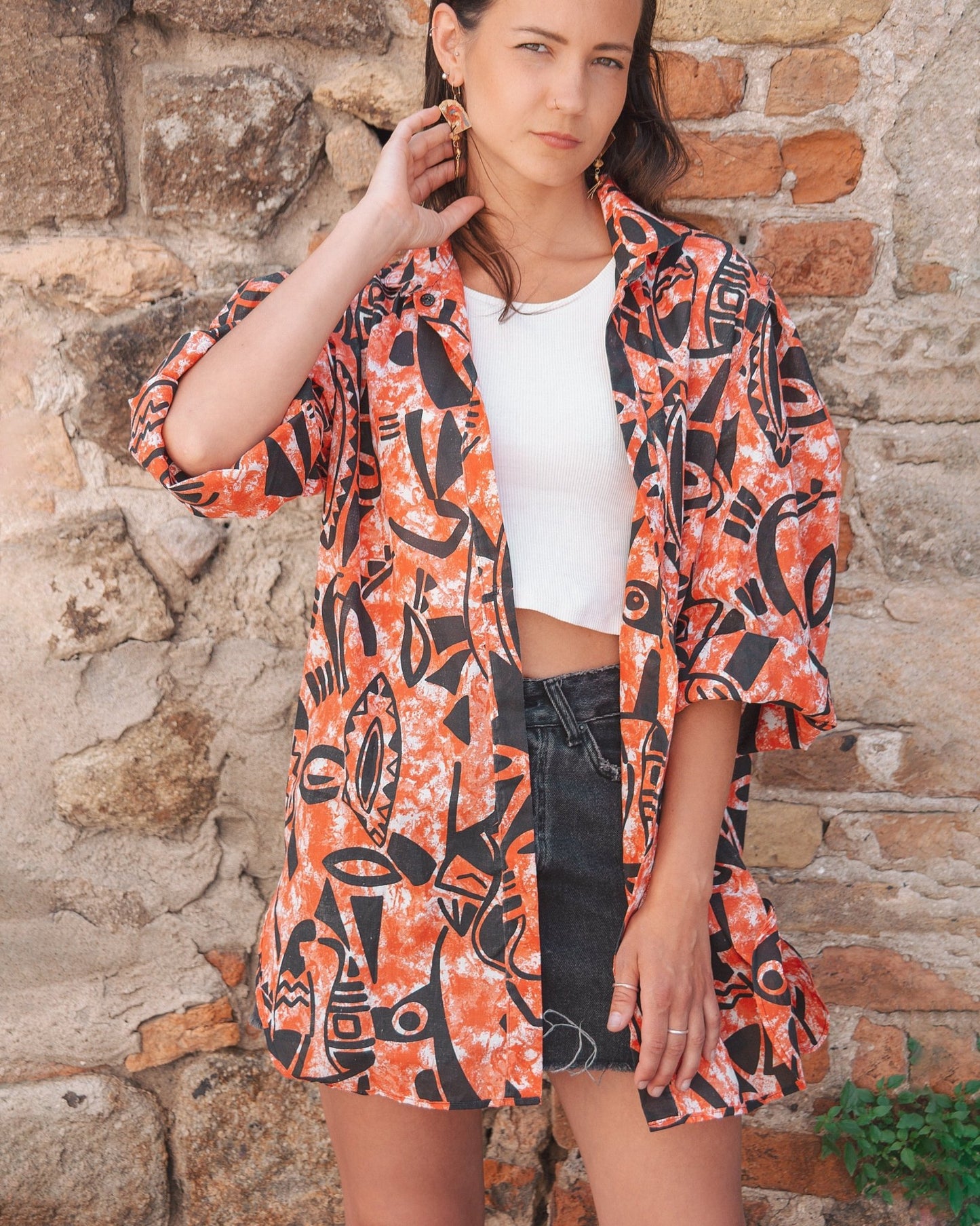 Camiciona oversize anni ‘80 - abbigliamento vintage Rivesty