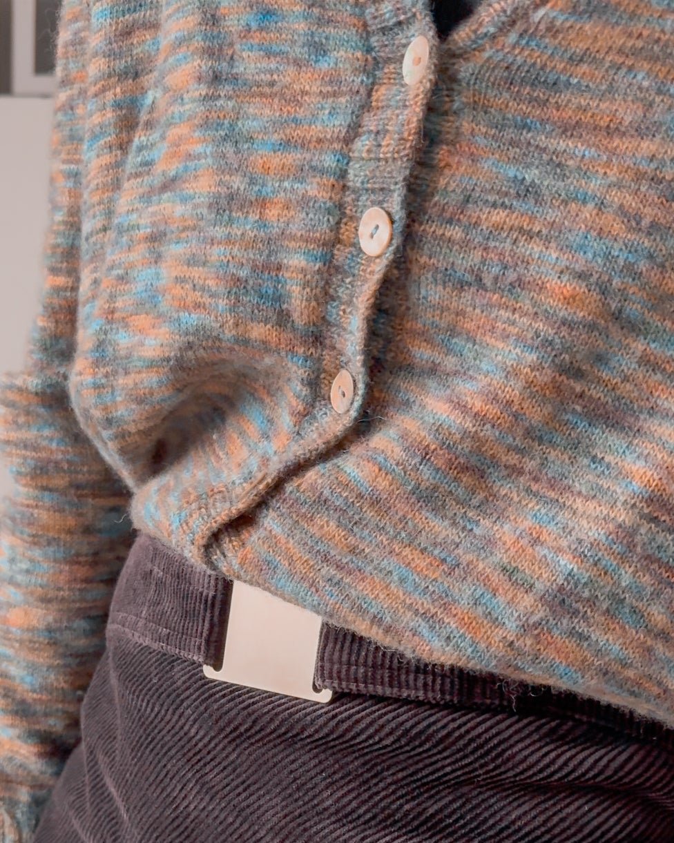 Cardigan vintage in lana mista dai colori simil Missoni - abbigliamento vintage Rivesty