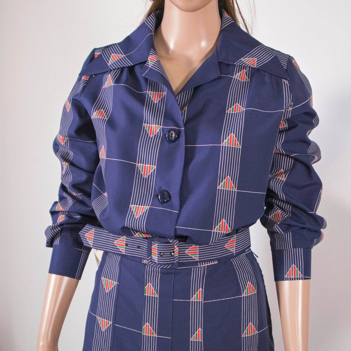 Completo camicia e gonna vintage anni ‘80 - abbigliamento vintage Rivesty