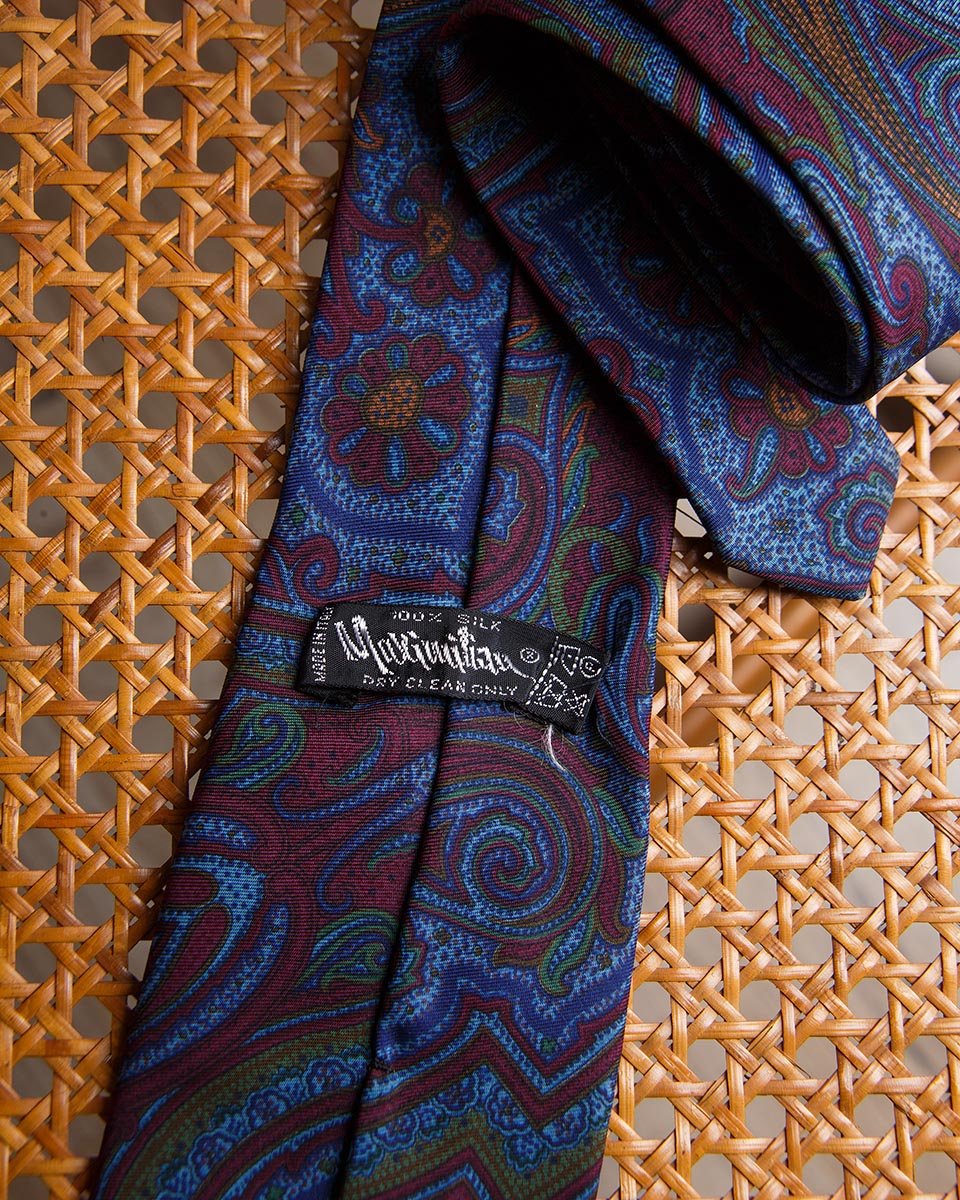 Cravatta vintage paisley in seta Maximilian – Made in Italy - abbigliamento vintage Rivesty