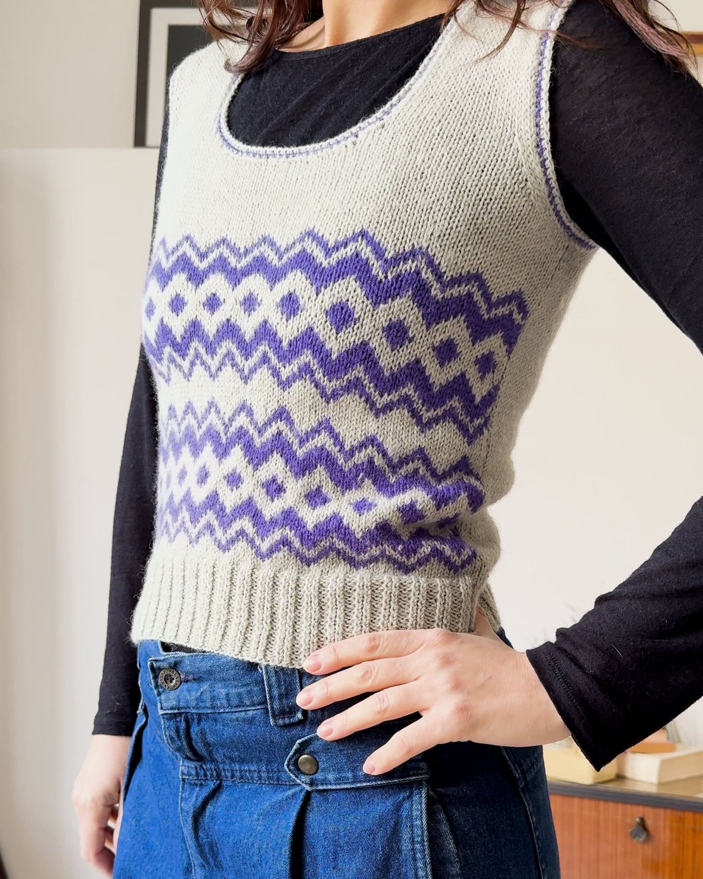Gilet Vintage in Lana – Nordic Chic - abbigliamento vintage Rivesty