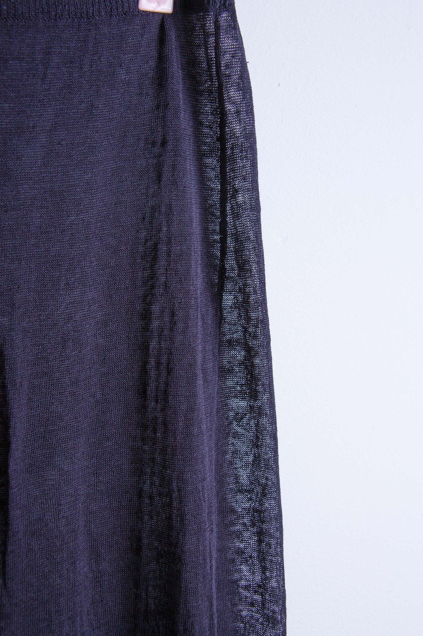 Gonna lunga blu trasparente in maglina – Taglia M | Rivesty Vintage - abbigliamento vintage Rivesty
