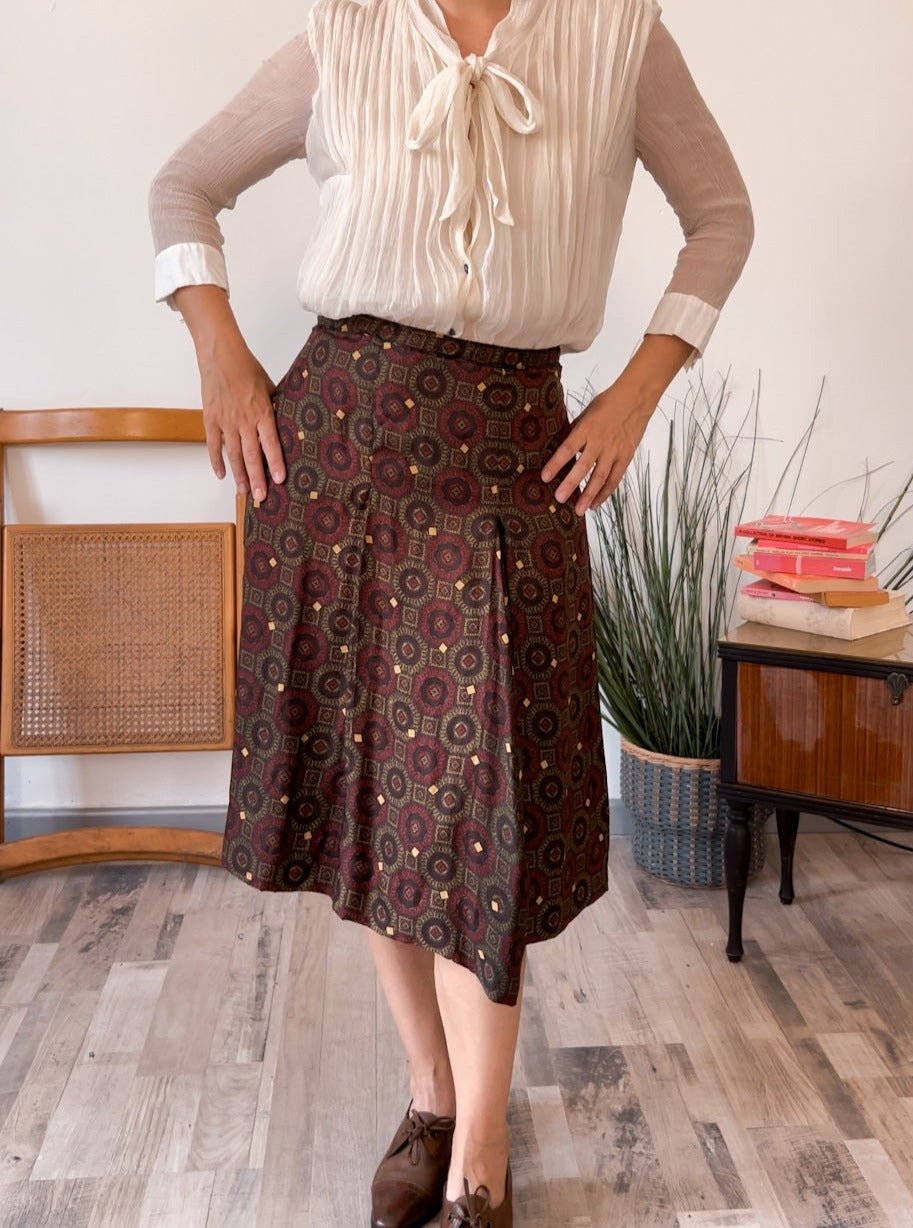 Gonna vintage seta mandala - abbigliamento vintage Rivesty