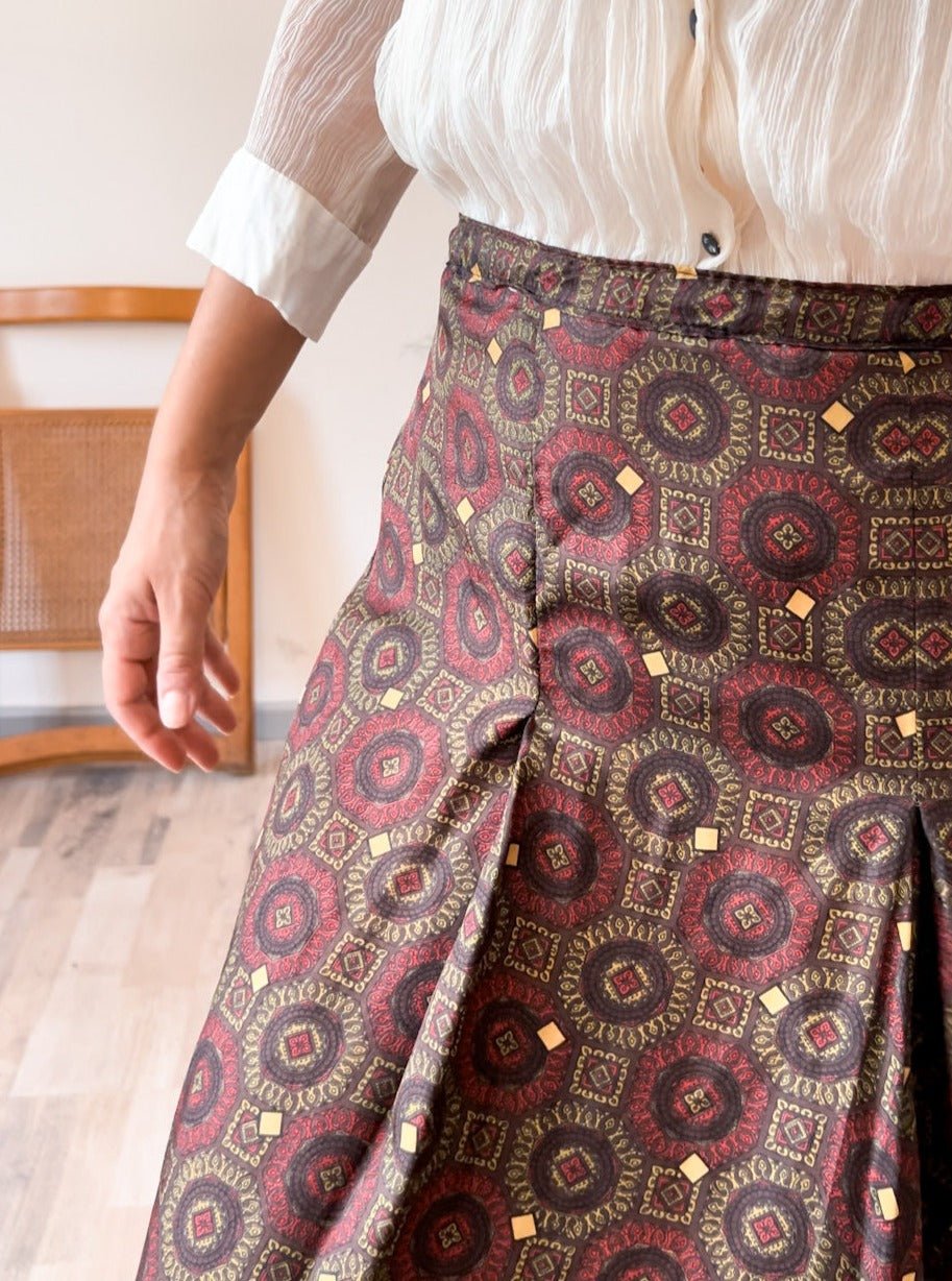 Gonna vintage seta mandala - abbigliamento vintage Rivesty