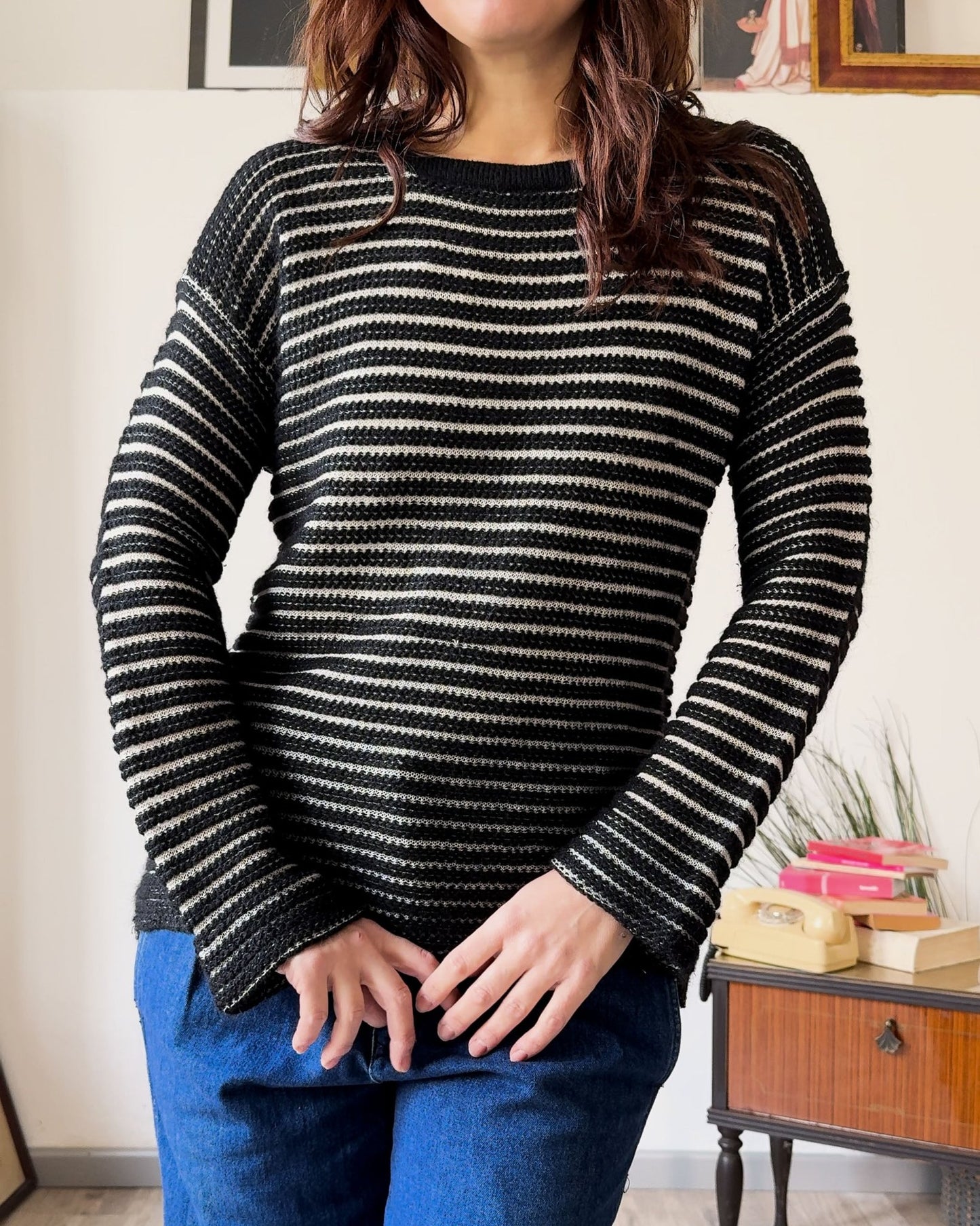 Maglia Vintage a Righe – Stile Iconico - abbigliamento vintage Rivesty