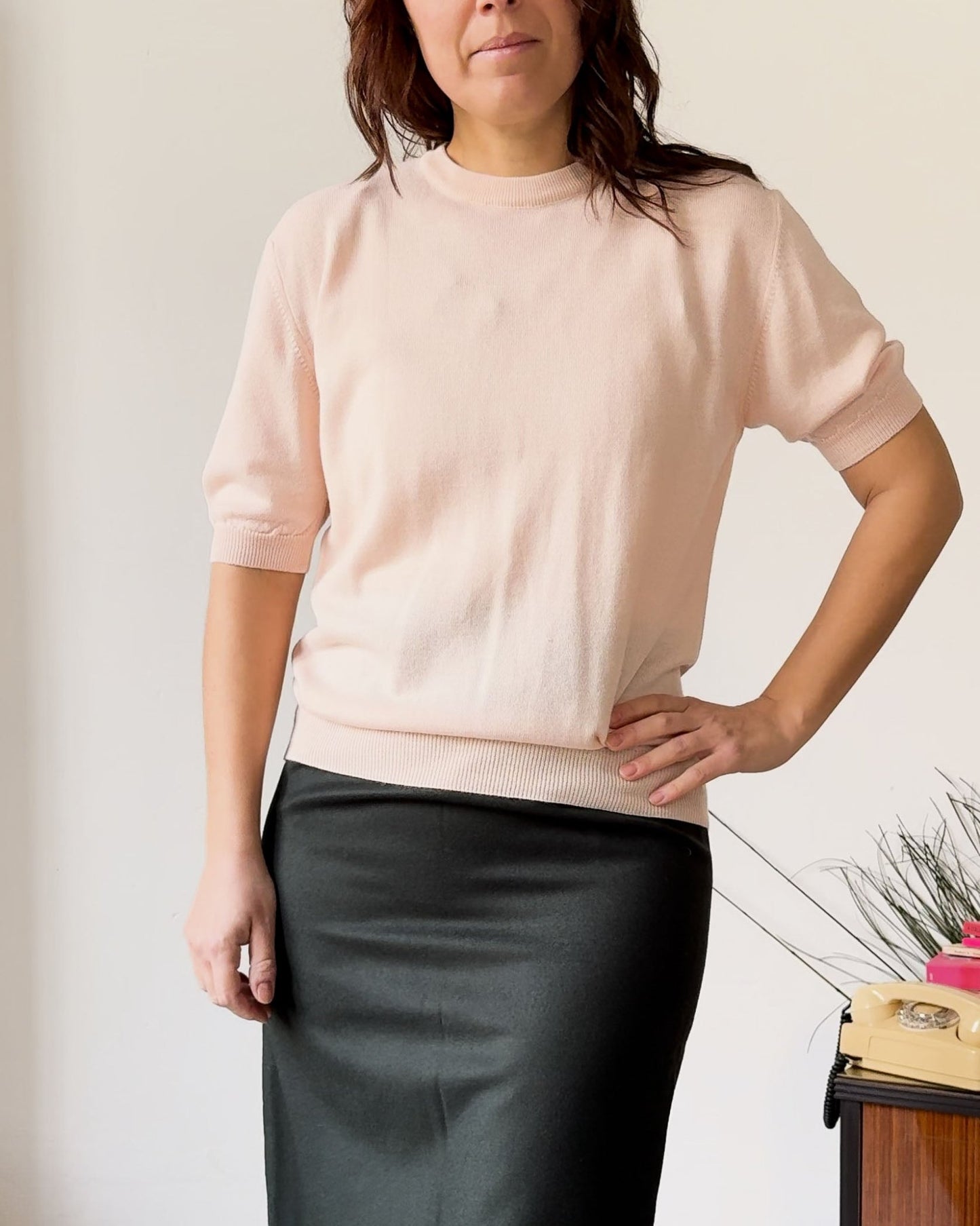 Maglia Vintage Rosa Cipria – La Maglia di Lana - abbigliamento vintage Rivesty
