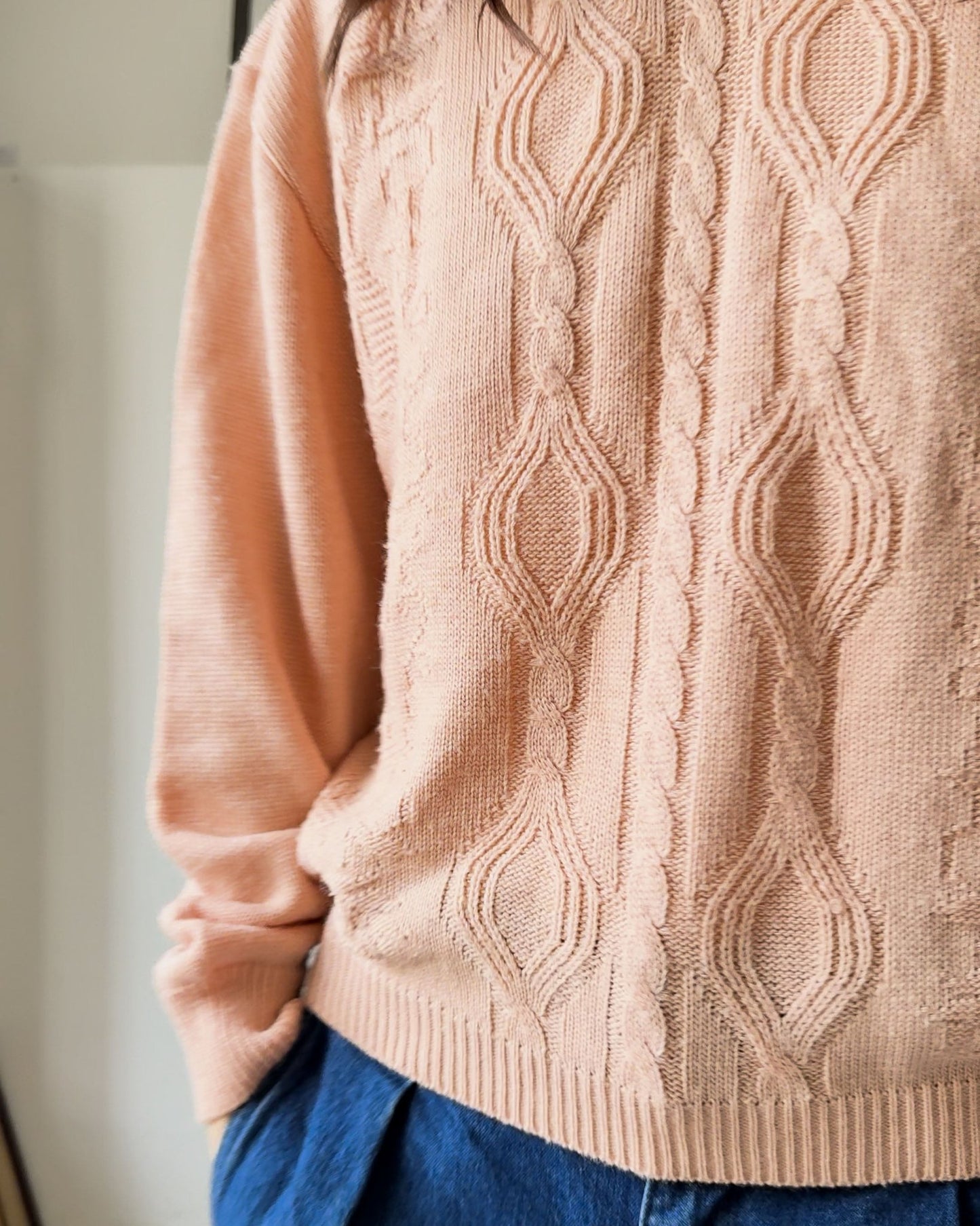 Maglia Vintage Rosa Salmone – Stile Retrò - abbigliamento vintage Rivesty