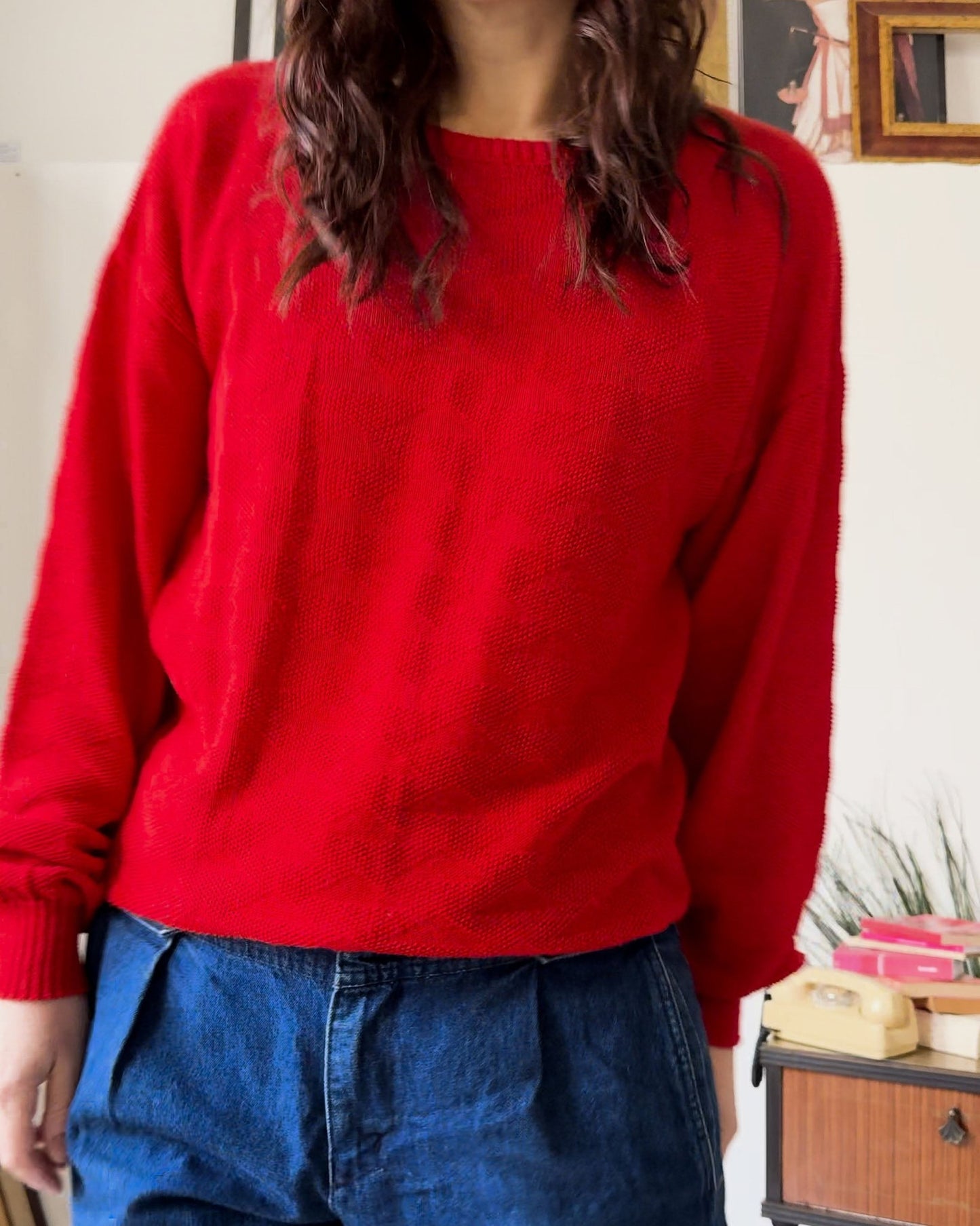 Maglia Vintage Rossa Aldo Bertolini - abbigliamento vintage Rivesty