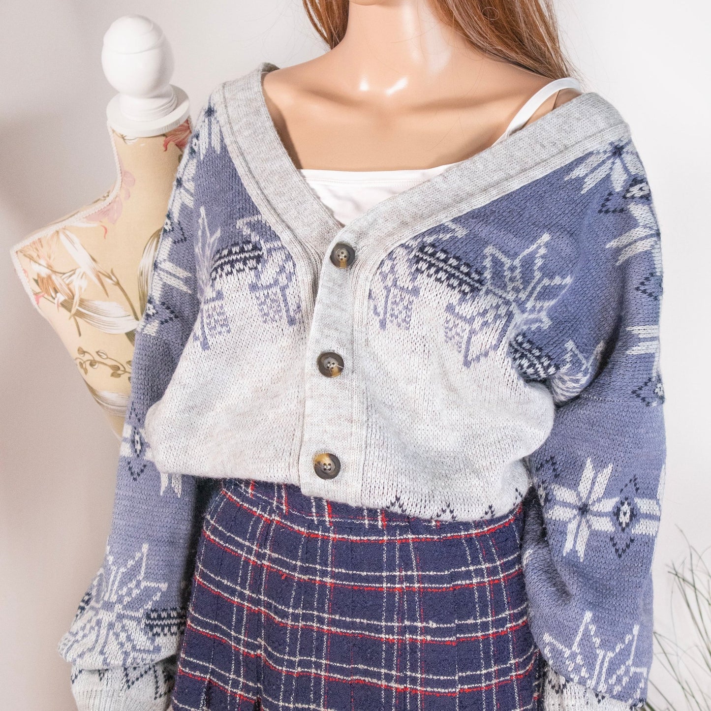 Maglione cardigan invernale vintage - abbigliamento vintage Rivesty