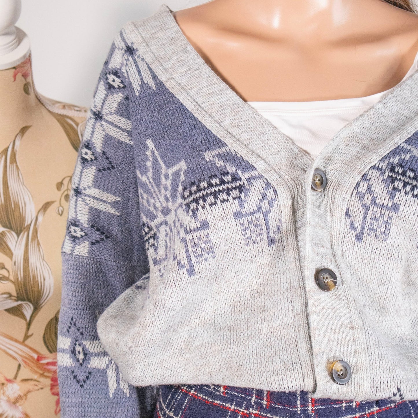 Maglione cardigan invernale vintage - abbigliamento vintage Rivesty