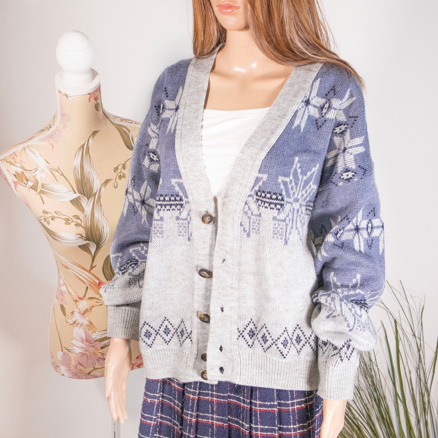 Maglione cardigan invernale vintage - abbigliamento vintage Rivesty