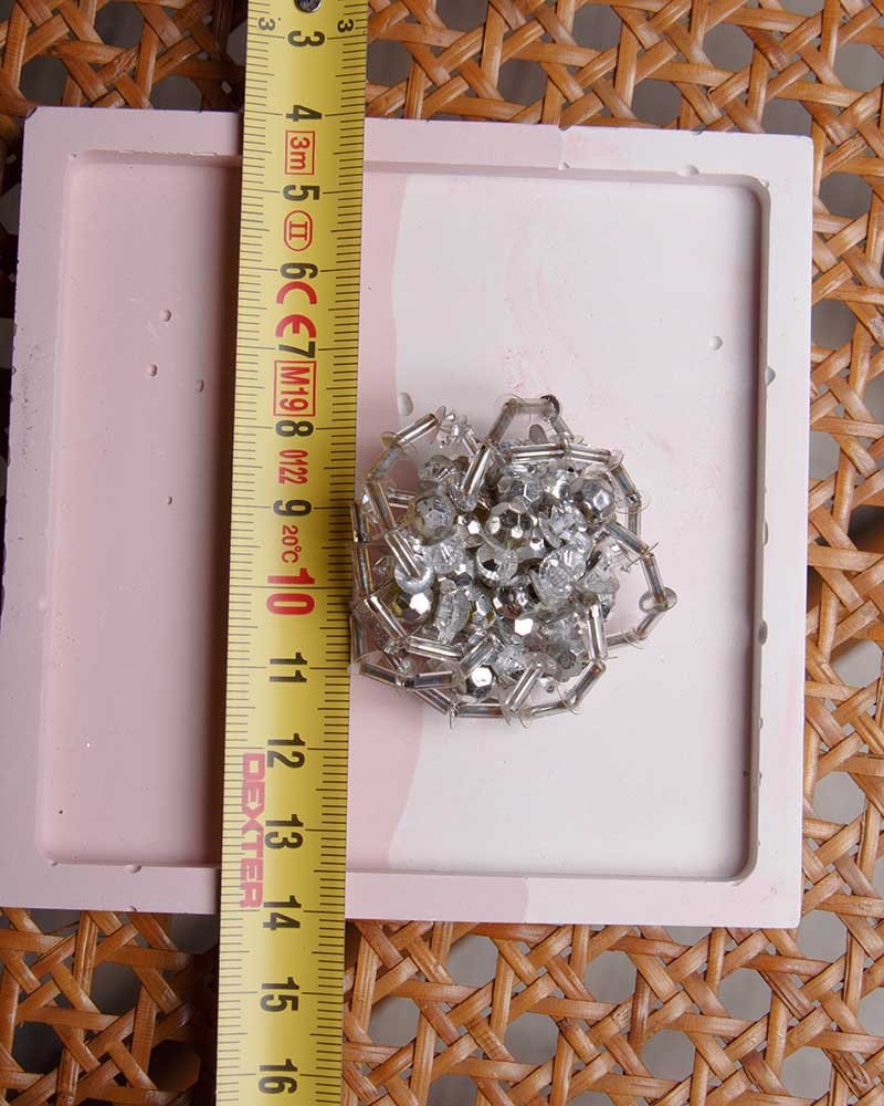 Orecchini vintage a clip argento con perline trasparenti – Bigiotteria anni ’70/’80 - abbigliamento vintage Rivesty