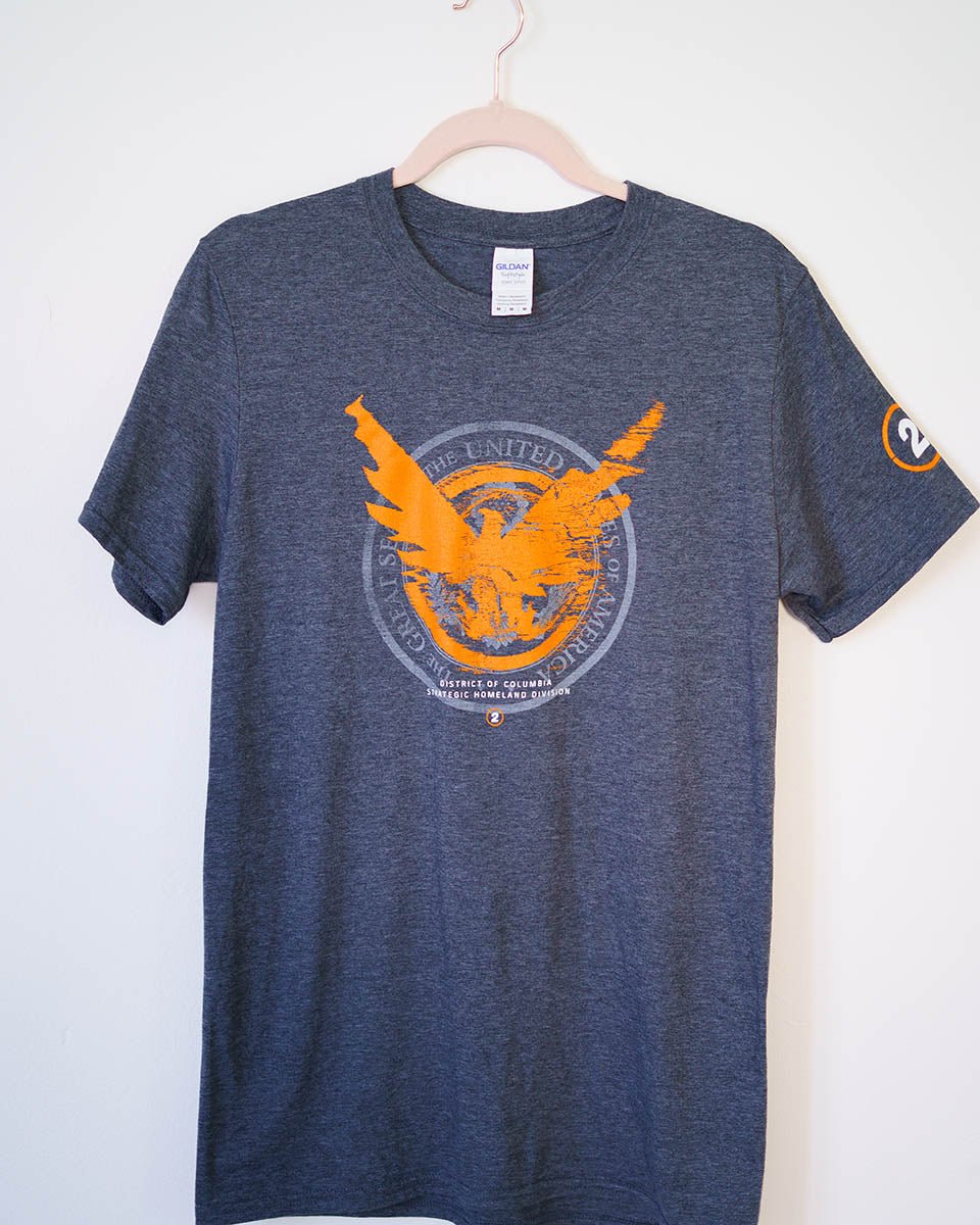 T-shirt nerd grigia “Strategic Homeland Division” Tom Clancy– Taglia M - abbigliamento vintage Rivesty