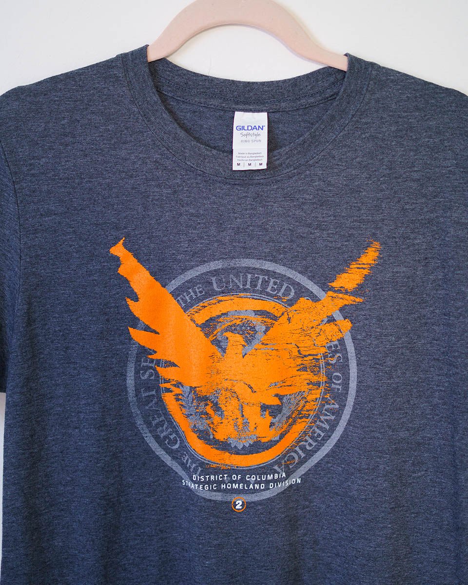 T-shirt nerd grigia “Strategic Homeland Division” Tom Clancy– Taglia M - abbigliamento vintage Rivesty
