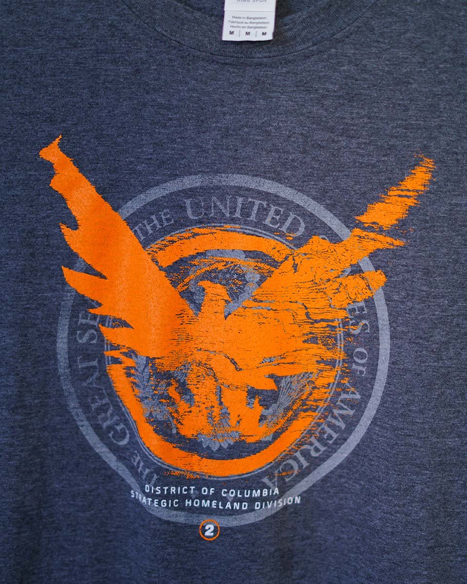 T-shirt nerd grigia “Strategic Homeland Division” Tom Clancy– Taglia M - abbigliamento vintage Rivesty