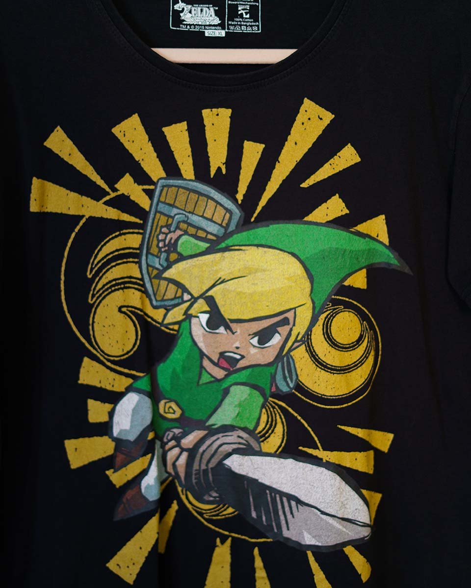 T-shirt Zelda Wind Waker – Taglia XL – 100% cotone - abbigliamento vintage Rivesty