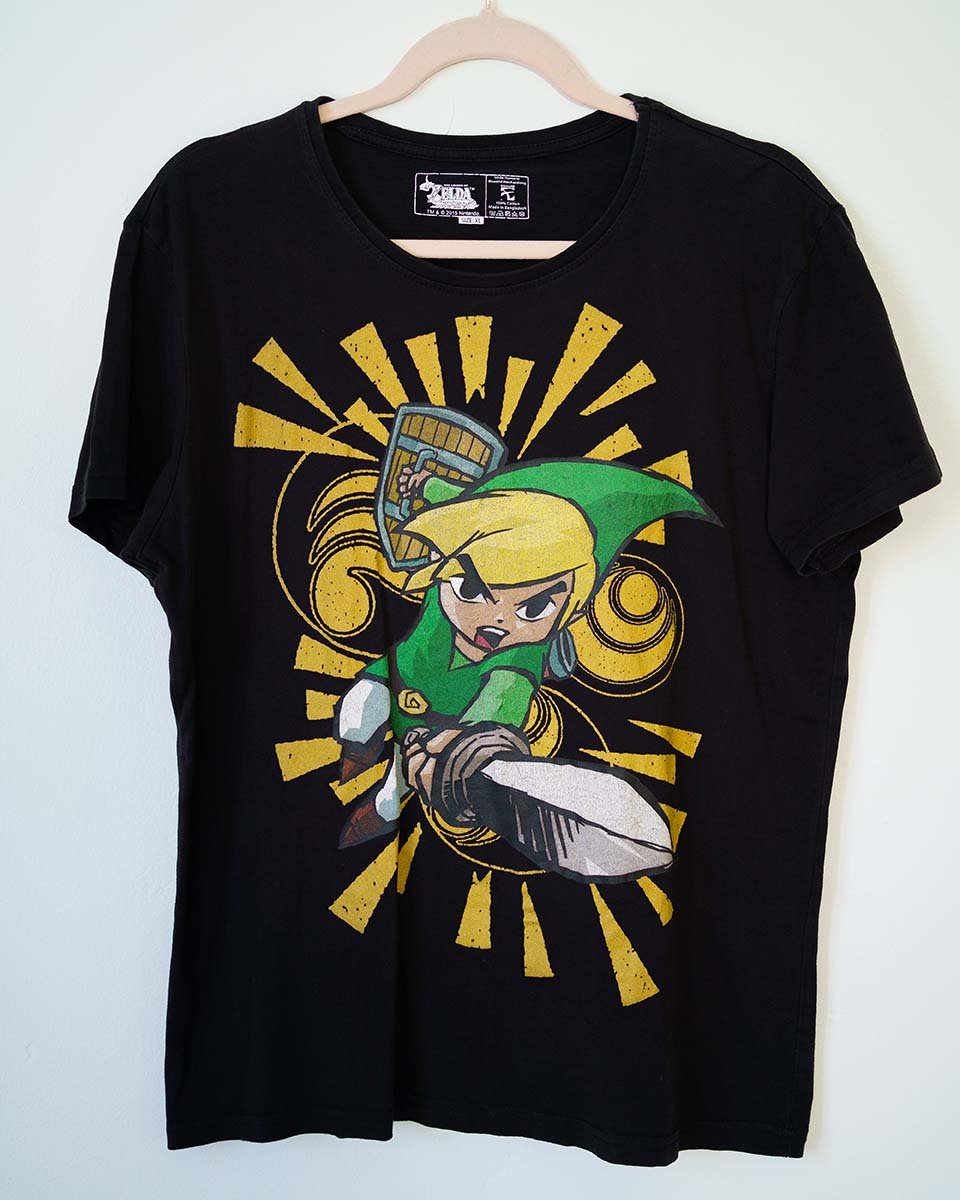 T-shirt Zelda Wind Waker – Taglia XL – 100% cotone - abbigliamento vintage Rivesty
