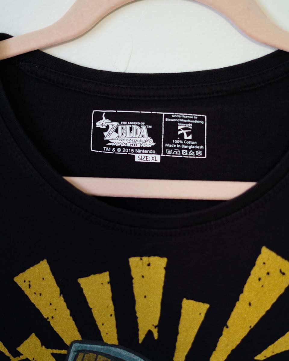 T-shirt Zelda Wind Waker – Taglia XL – 100% cotone - abbigliamento vintage Rivesty