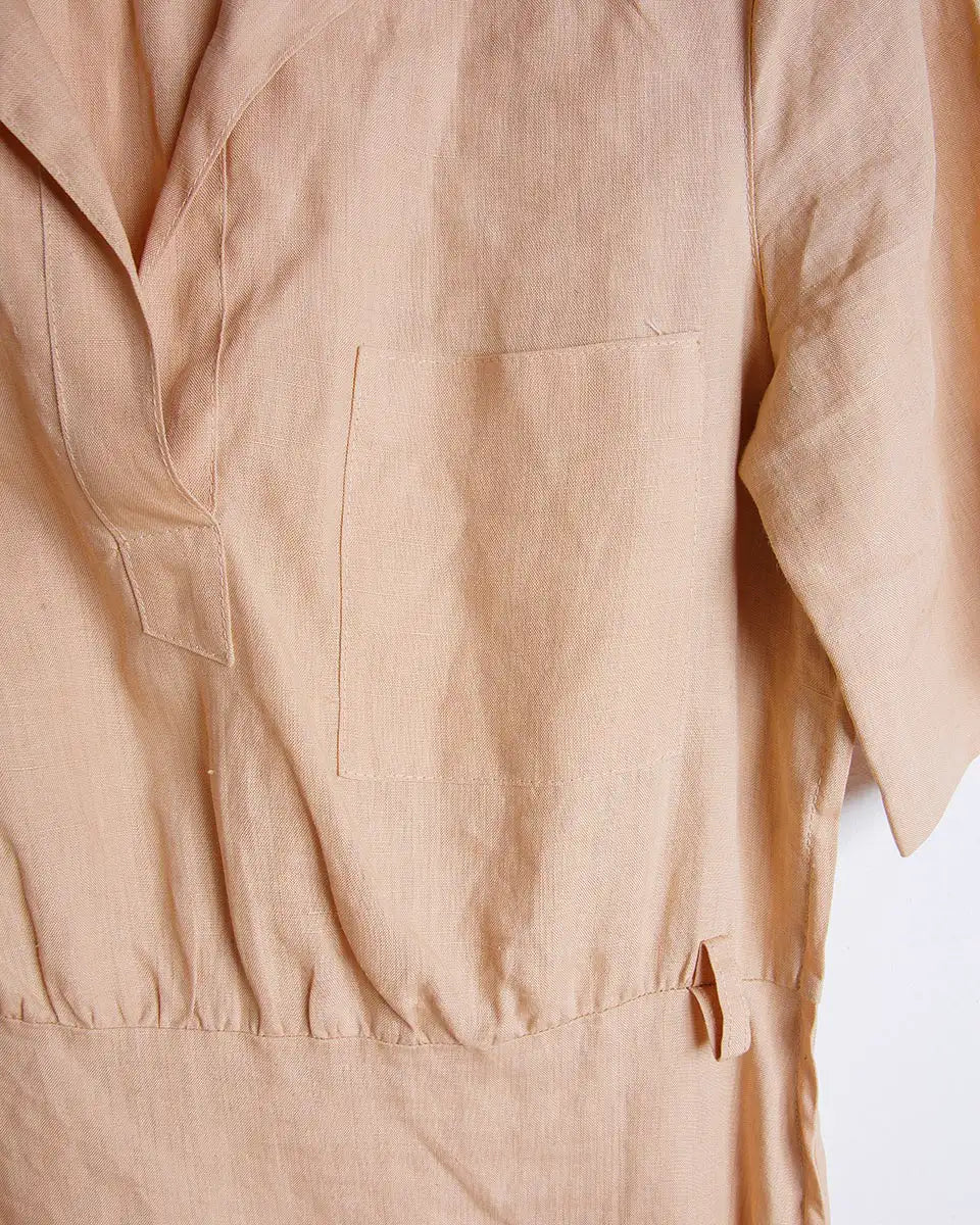 taschino e vita del vestito vintage in lino