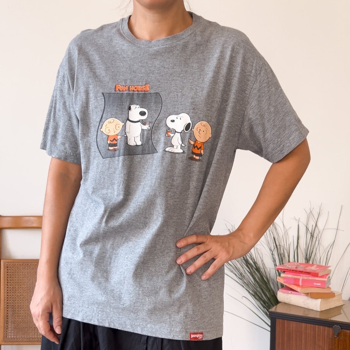Tshirt Peanuts Snoopy Fun House Pampling L - abbigliamento vintage Rivesty