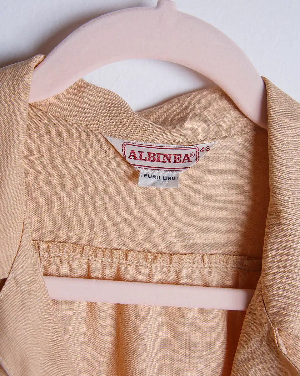 vestito vintage puro lino etichetta Albinea