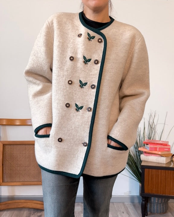 Cappotto vintage Kaufmann tirolese da donna lana cotta