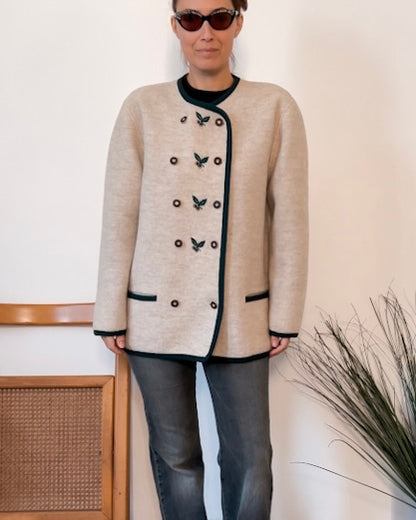 Cappotto vintage Kaufmann tirolese da donna lana cotta
