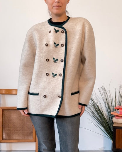 Cappotto vintage Kaufmann tirolese da donna lana cotta